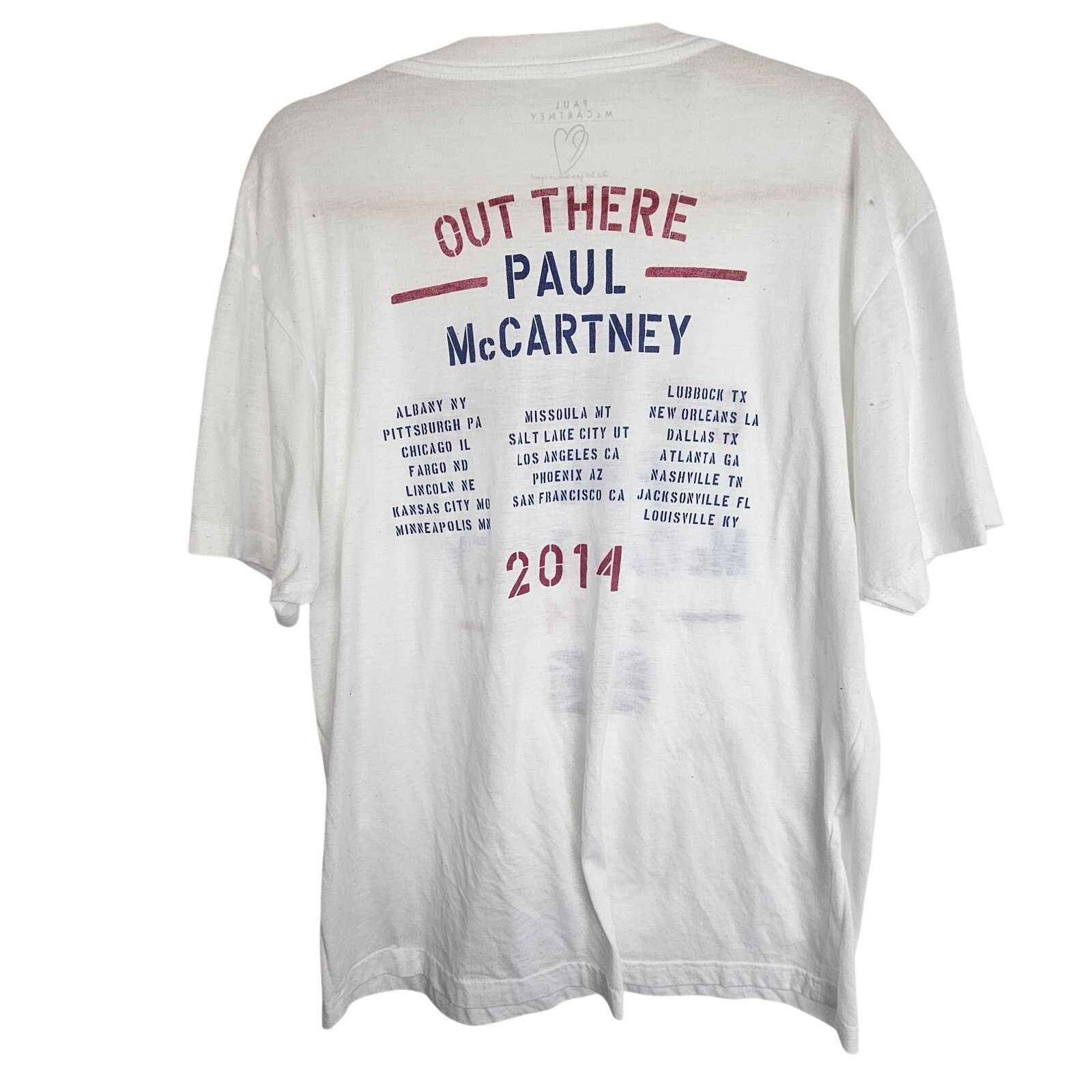 Stella McCartney Paul McCartney Band Tee Sz XL Out There 2014 Tour Graphic T Size XL / US 12-14 / IT 48-50 - 7 Thumbnail