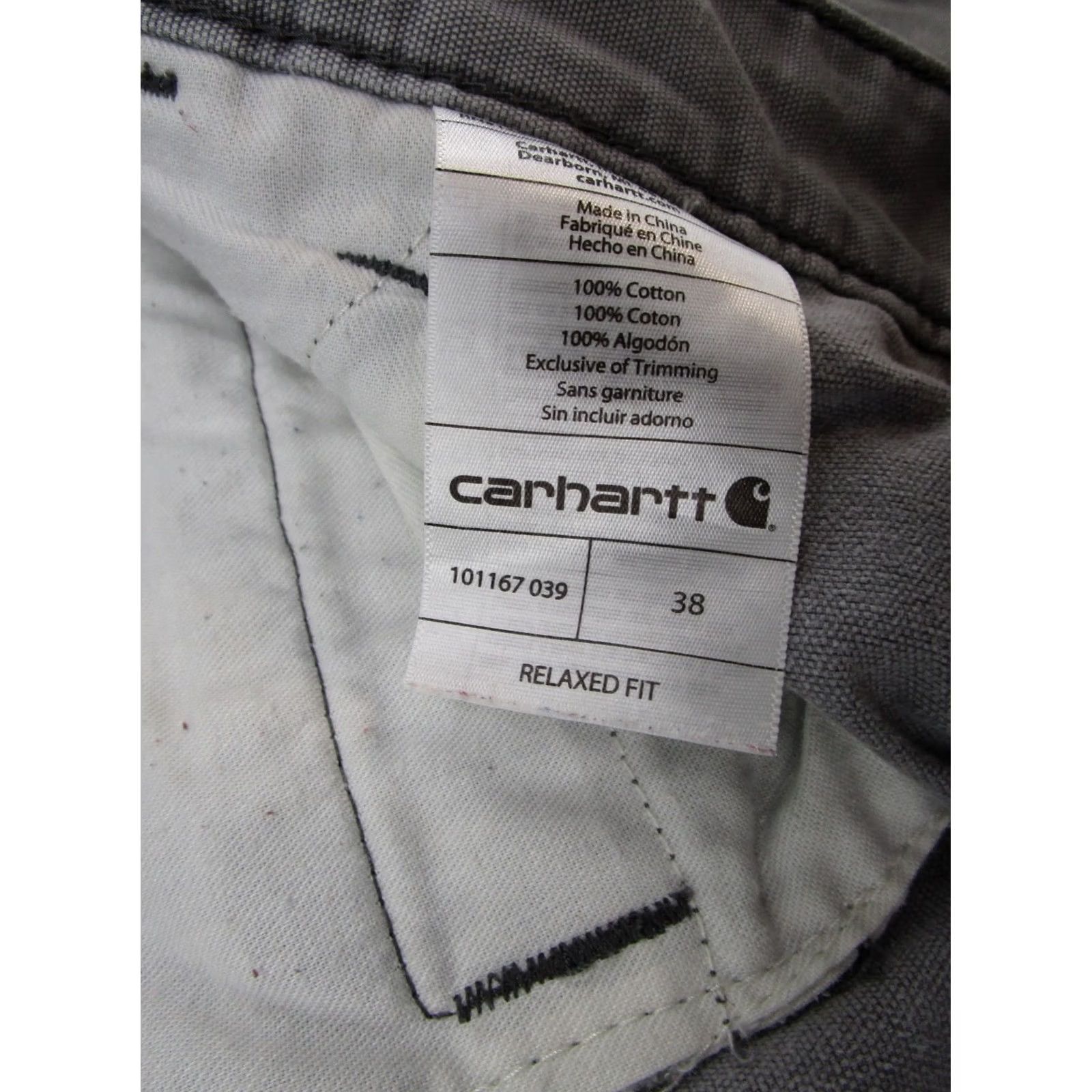 Carhartt Carhartt Shorts Mens 38 Cargo Workwear Gray 101167 039 Relaxed Canvas Cotton Pockets Vintage? No Size US 38 / EU 54 - 3 Thumbnail