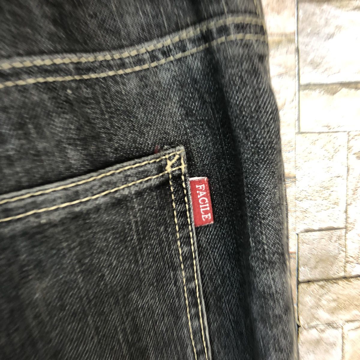 Japanese Brand Facilie Black vintage denim Jeans #A1120 Size 26" / US 2 / IT 38 - 16 Thumbnail