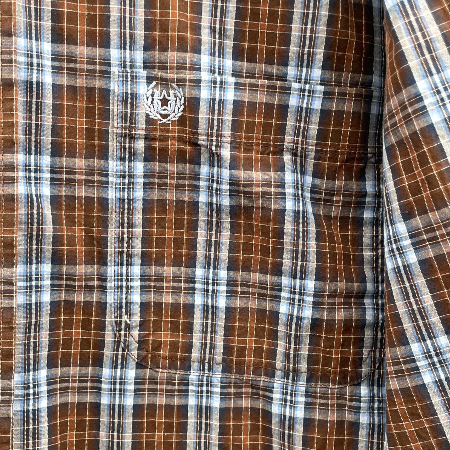 Vintage VINTAGE Panhandle Western Shirt Men's Large Brown Cowboy Outdoor Rodeo Workwear Office Size US L / EU 52-54 / 3 - 3 Thumbnail