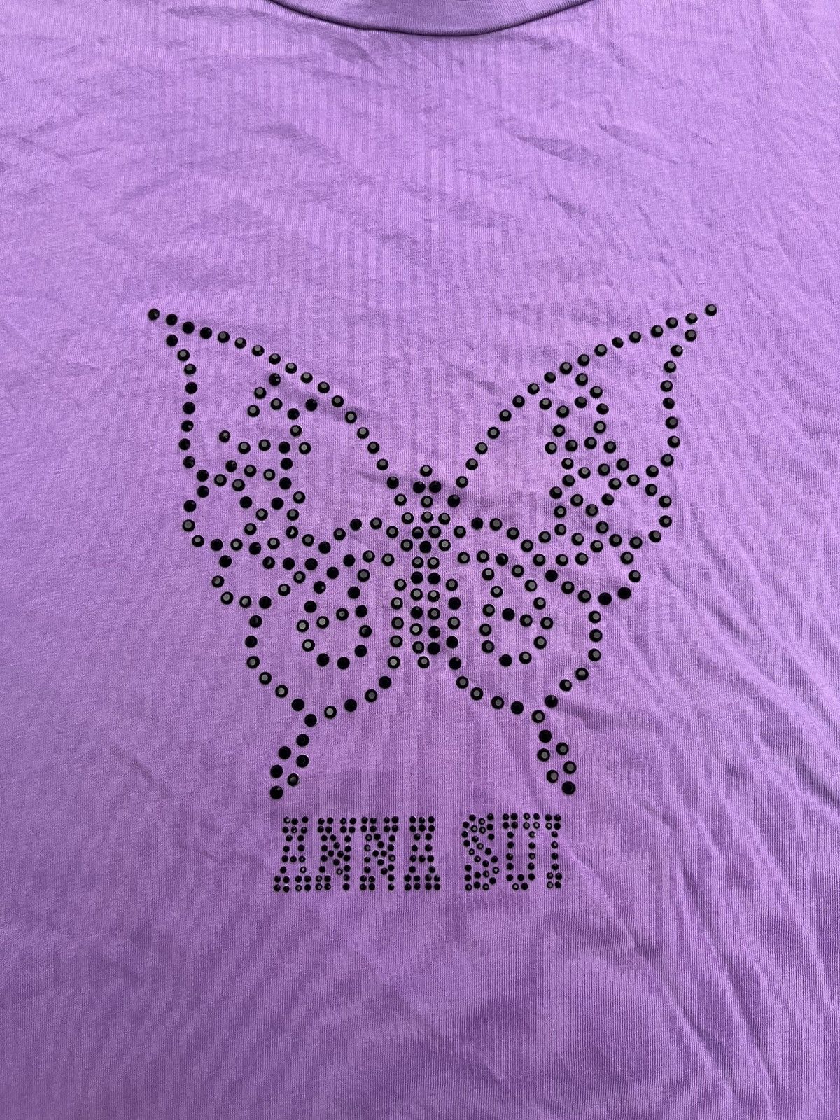 Japanese Brand ANNA SUI STUDED FLOWER OVERSIZE TEE Size US M / EU 48-50 / 2 - 5 Thumbnail