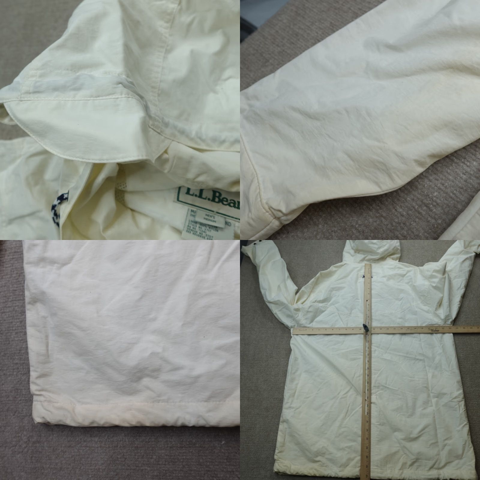 Vintage VINTAGE L.L.Bean Jacket XL Ivory Windbreaker Regular Men Windbreaker Full Zip, Lined, Cotton Blend, Old Stock, Full Zip, 2010s Size US XL / EU 56 / 4 - 8 Thumbnail