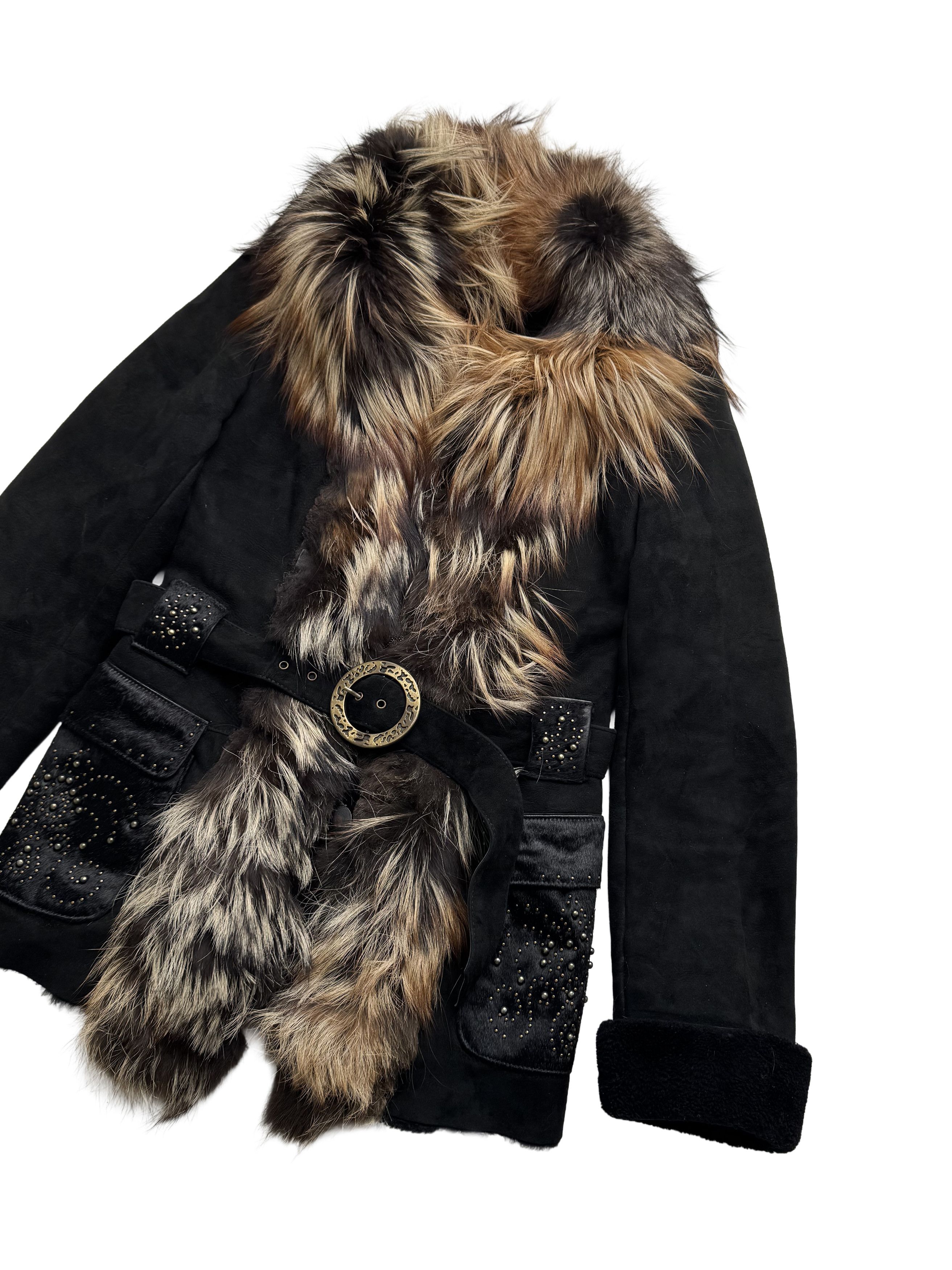 Japanese Brand Vintage Real Sheepskin Coat With Real Fur Details Size S / US 4 / IT 40 - 7 Thumbnail