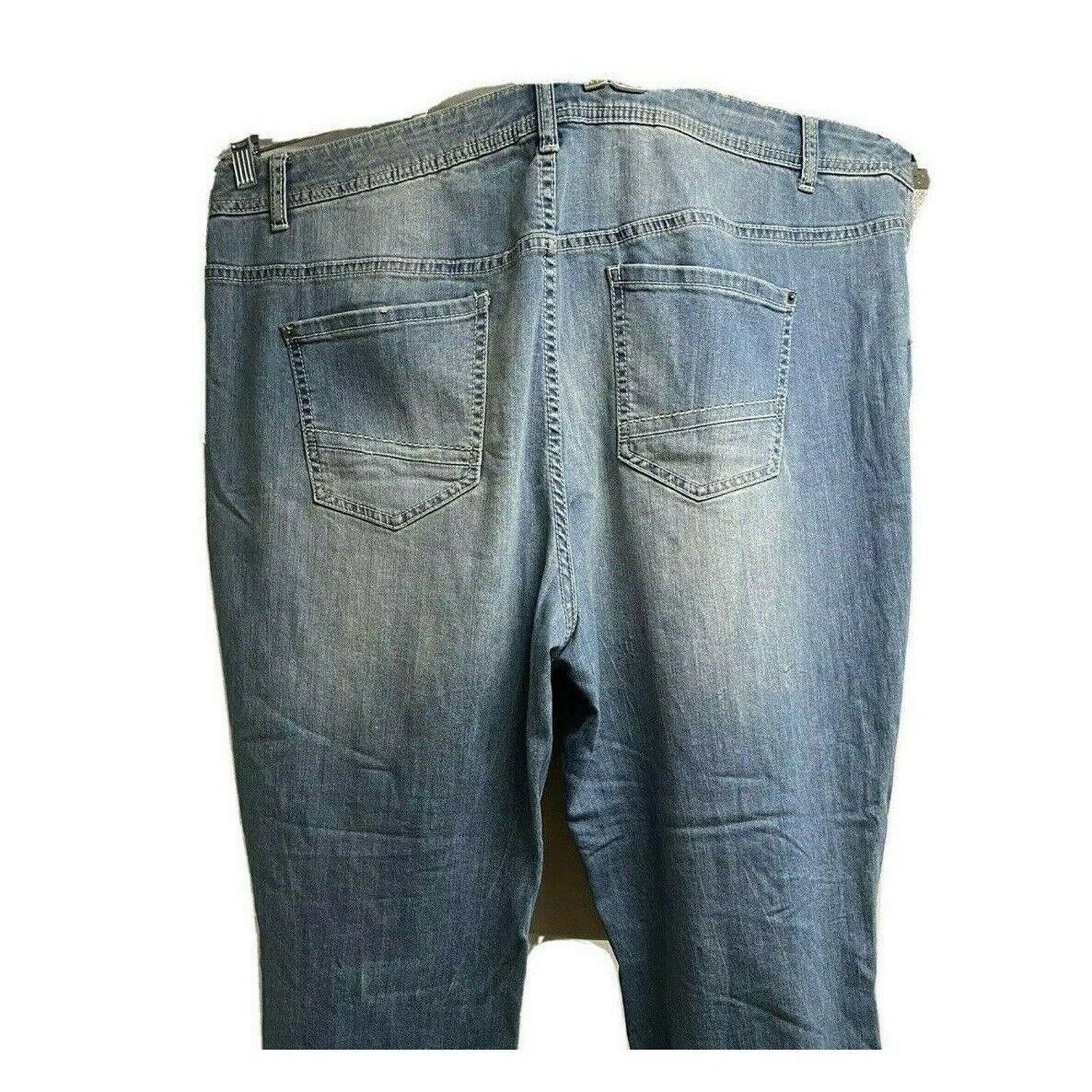 Vintage Lane Bryant Distress Straight Leg Relax Denim Jeans Plus 24 Size 42" / US 20 - 4 Thumbnail