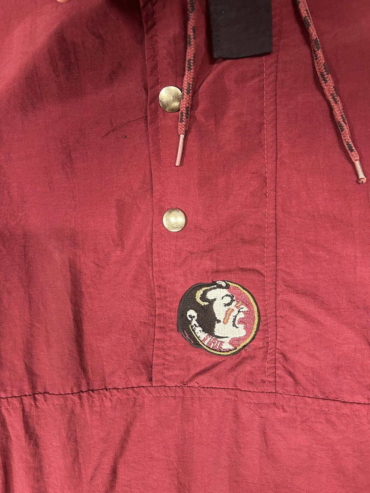 Vintage Vintage 90s Florida State Seminole Maroon Windbreaker Jacket Size US XL / EU 56 / 4 - 2 Thumbnail