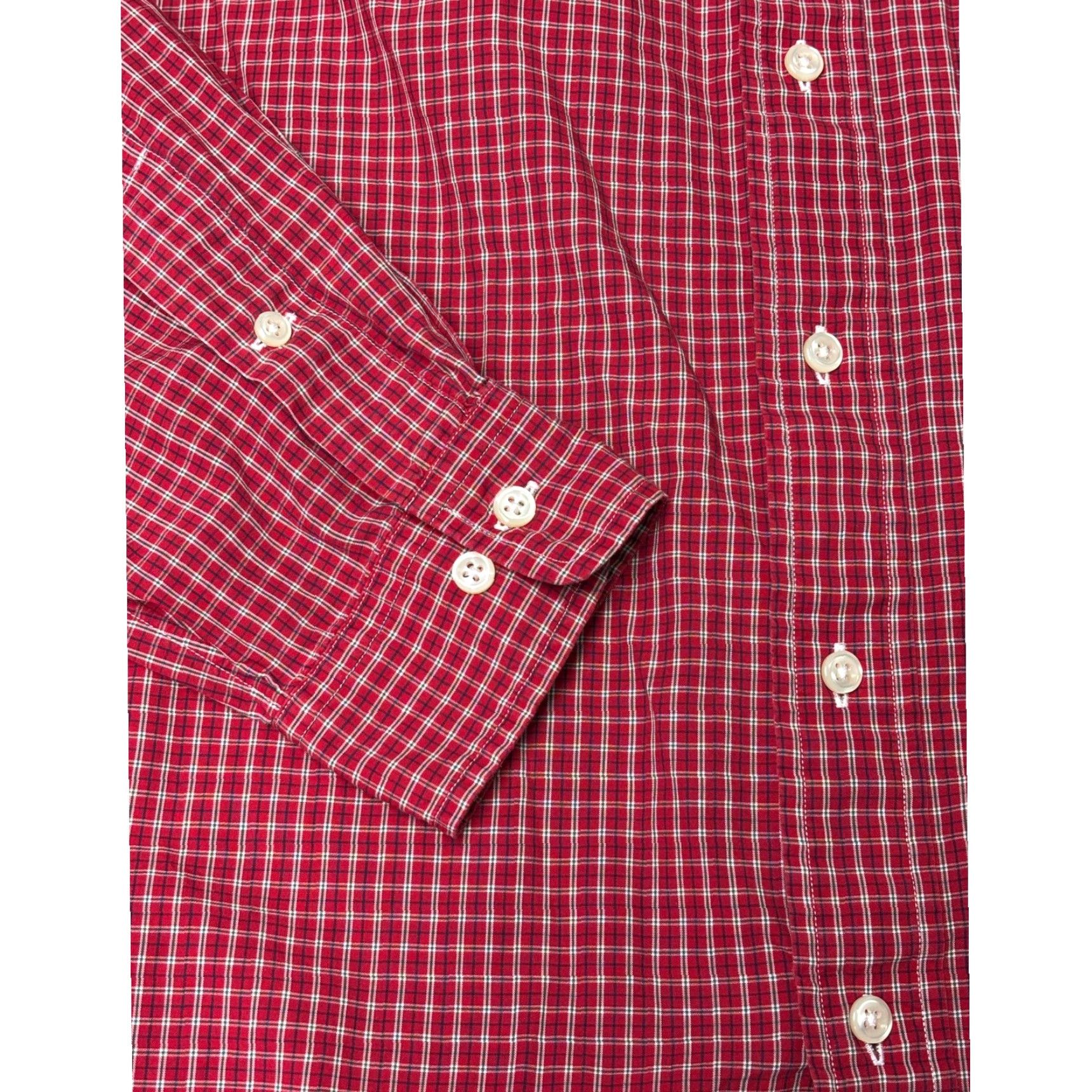 Ralph Lauren Ralph Lauren Yarmouth Men's Red Gingham Button-Down Shirt Check Casual Classic Fit Long Sleeve 16 1/2 34/35 Mens Size US L / EU 52-54 / 3 - 3 Thumbnail