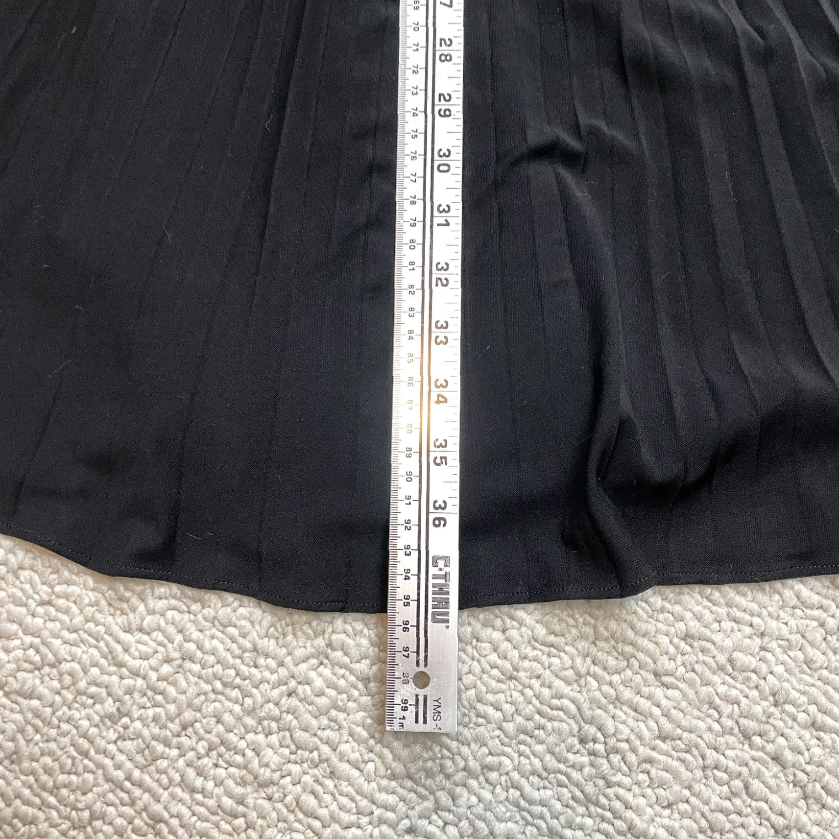 Bcbgmaxazria VINTAGE BCBGMAXAZRIA Dress Womens Small Sleeveless Black Acetate Midi Stretch Size S / US 4 / IT 40 - 3 Thumbnail