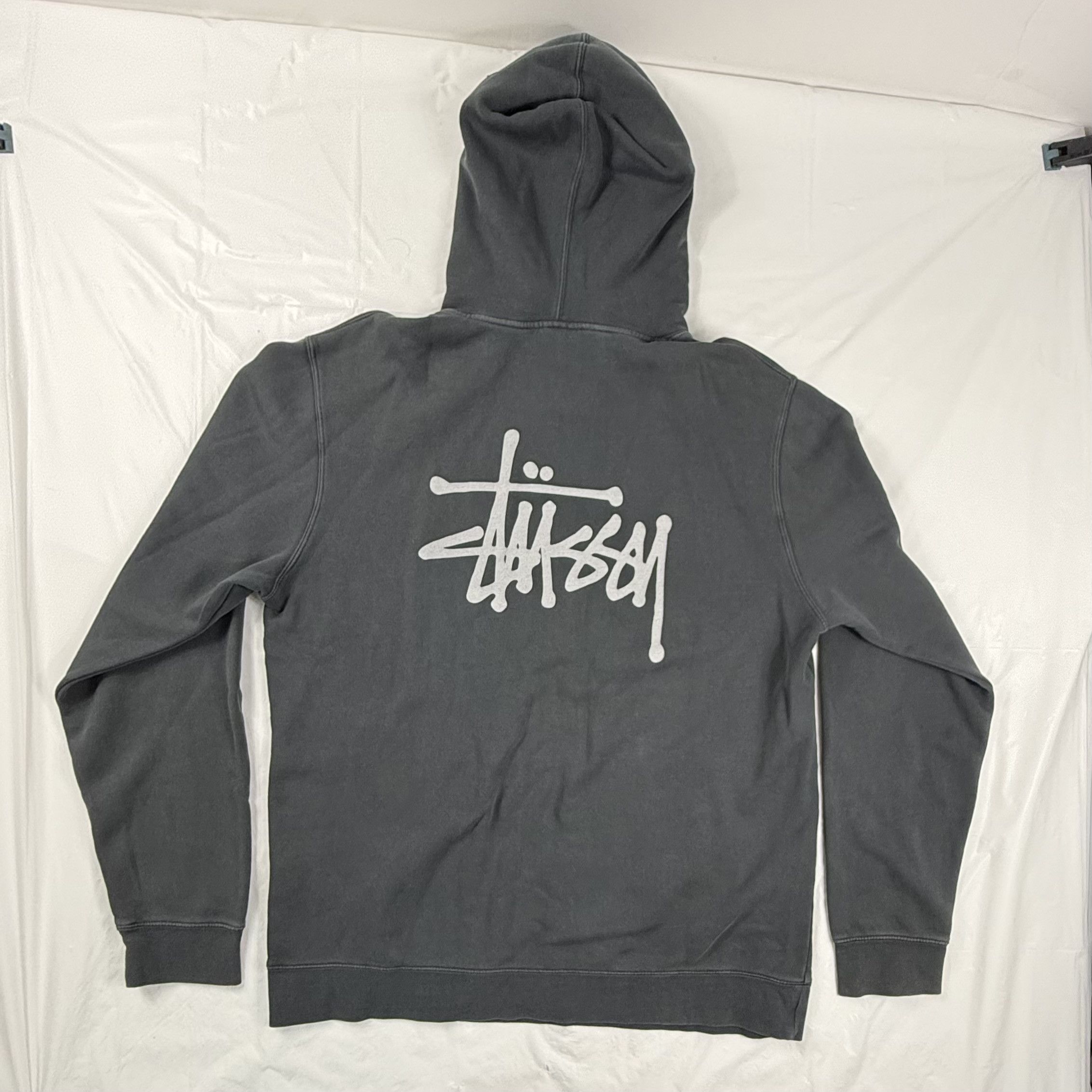 Stussy Stussy Basic Logo Hoodie Faded Black XXL Pullover Sweatshirt Size US XXL / EU 58 / 5 - 1 Thumbnail