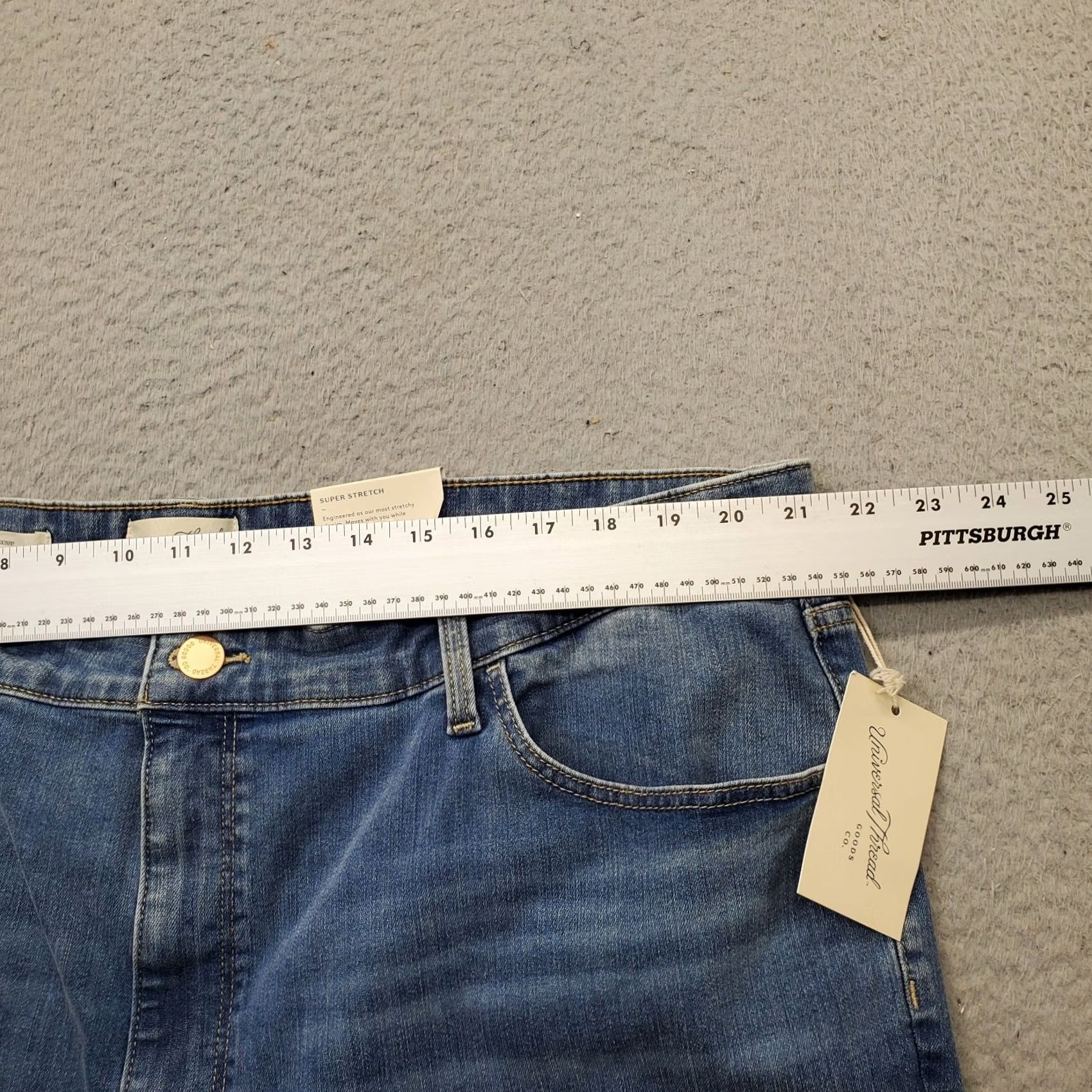 Vintage Universal Thread Jeans Womens Size 24 Blue Denim High Rise Skinny Stretch Jeans Size 42" / US 20 - 6 Thumbnail