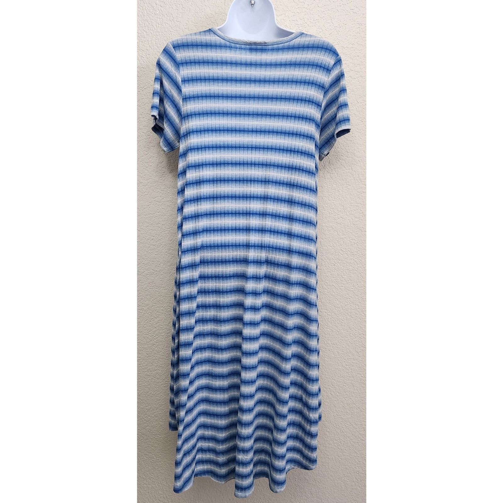 Other LulaRoe Blue White Striped Hi Low Shirt Dress Small Flowy Size S / US 4 / IT 40 - 4 Thumbnail