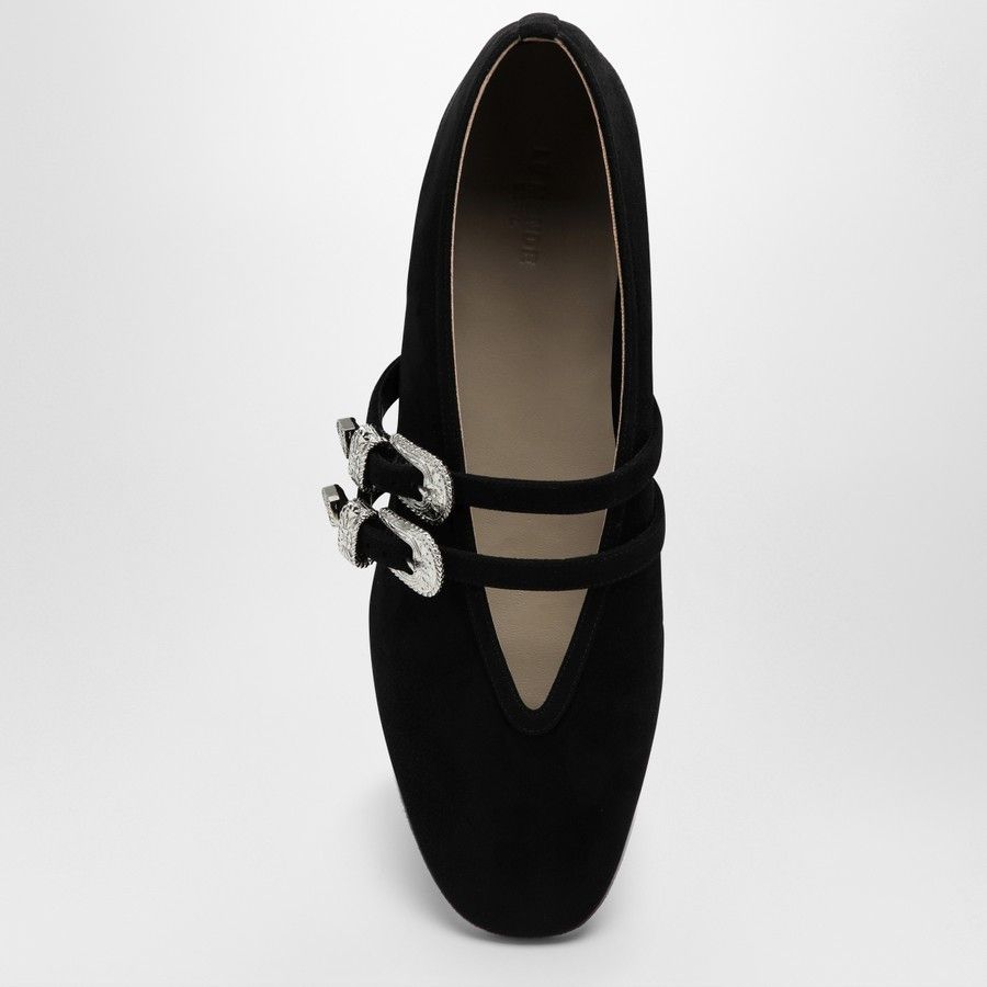 Le Monde Beryl o1d2blof0824 Suede Ballerina Claudia in Black Size US 7 / IT 37 - 3 Thumbnail