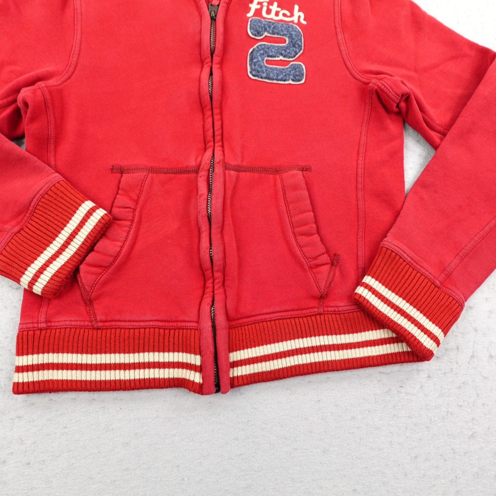 Abercrombie & Fitch VINTAGE Abercrombie & Fitch Bomber Jacket Mens Medium Red Cotton Blend Full Zip Outdoor Preppy Size US M / EU 48-50 / 2 - 3 Thumbnail