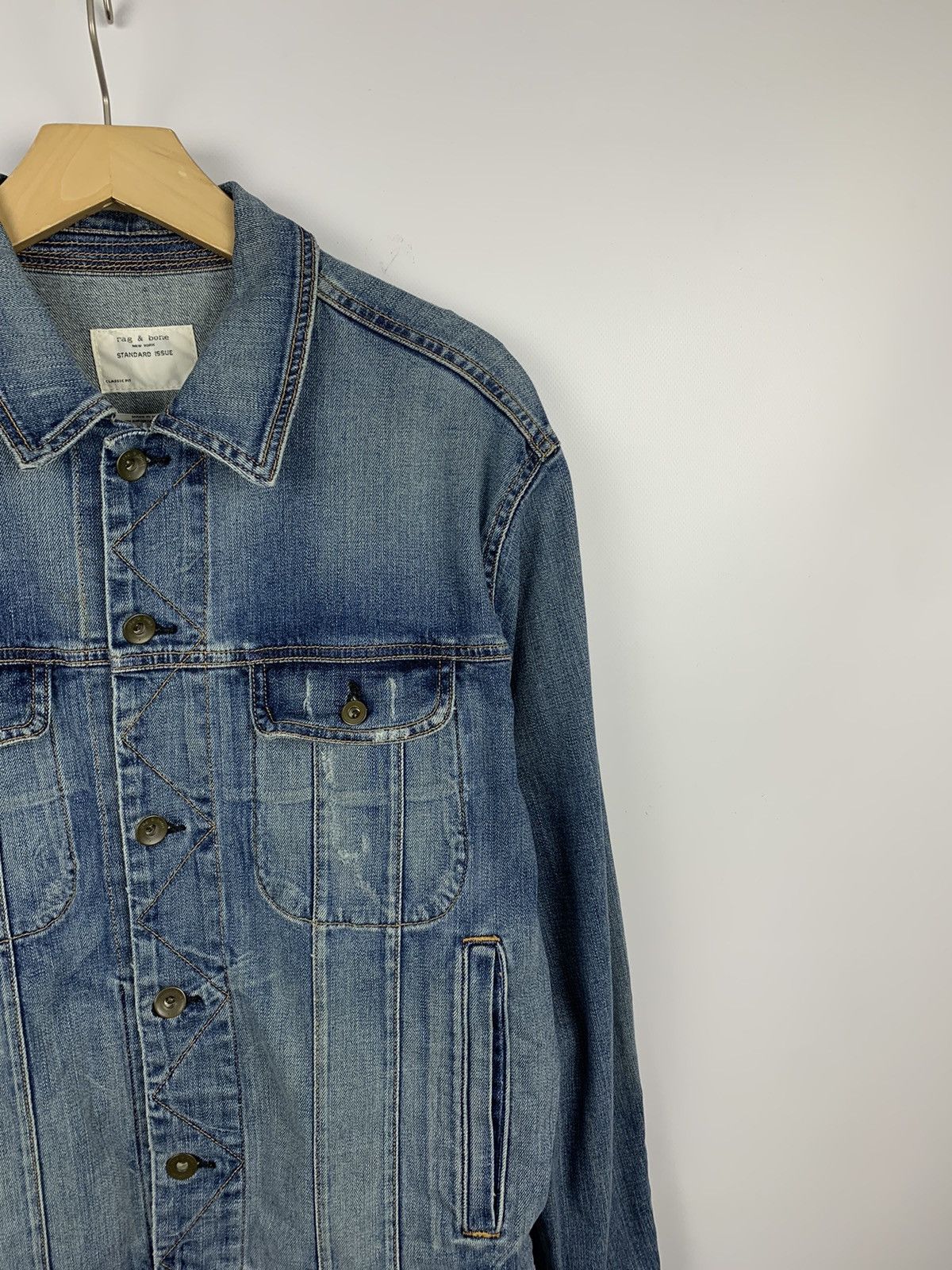 Designer × Rag & Bone Rag & Bone Standard Issue Classic Fit Denim Jacket Made USA Size US S / EU 44-46 / 1 - 5 Thumbnail