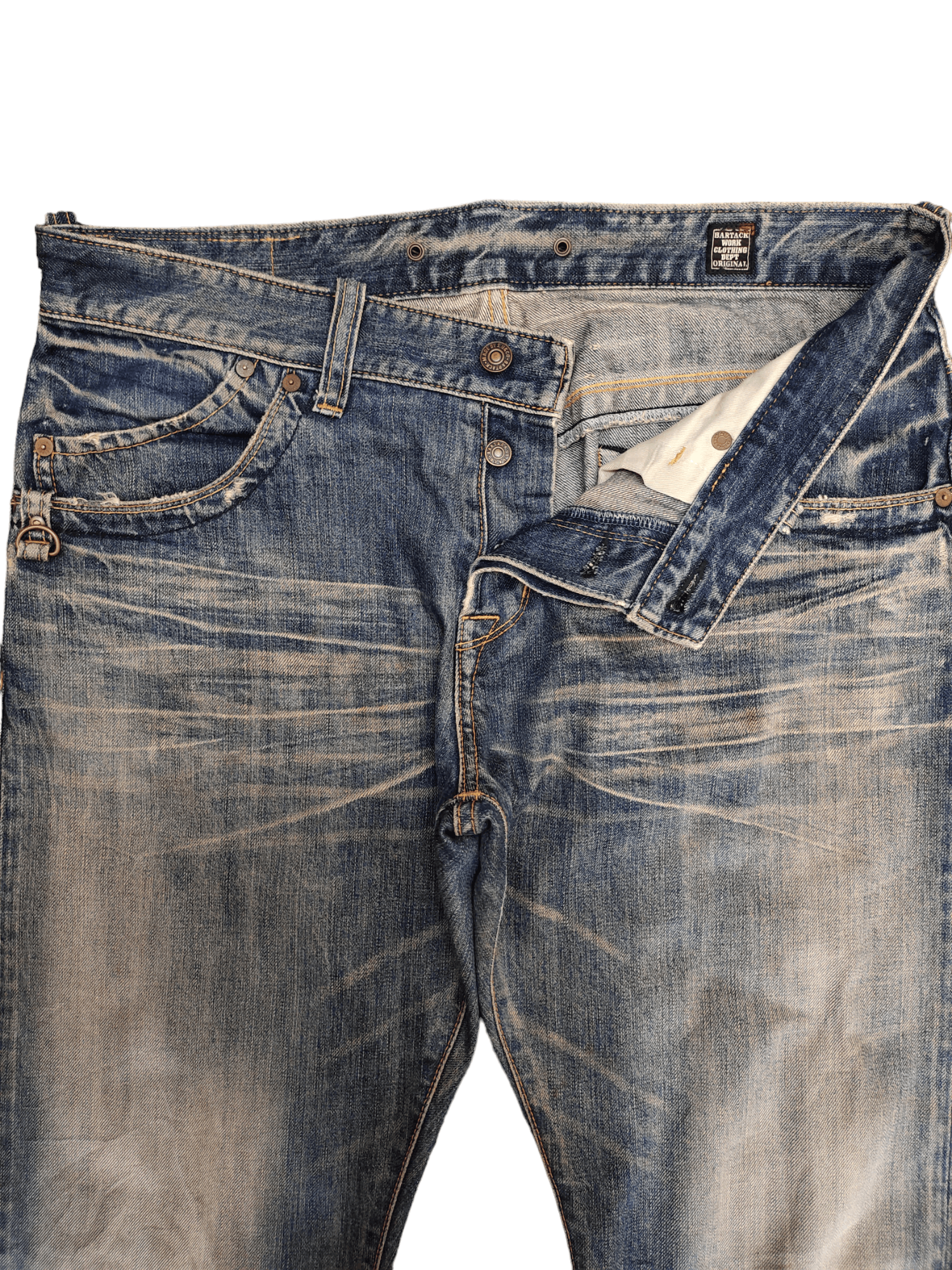 Undercover Japanese Brand Bartack Clawmark Denim Jeans Streetwear Size US 35 - 9 Thumbnail