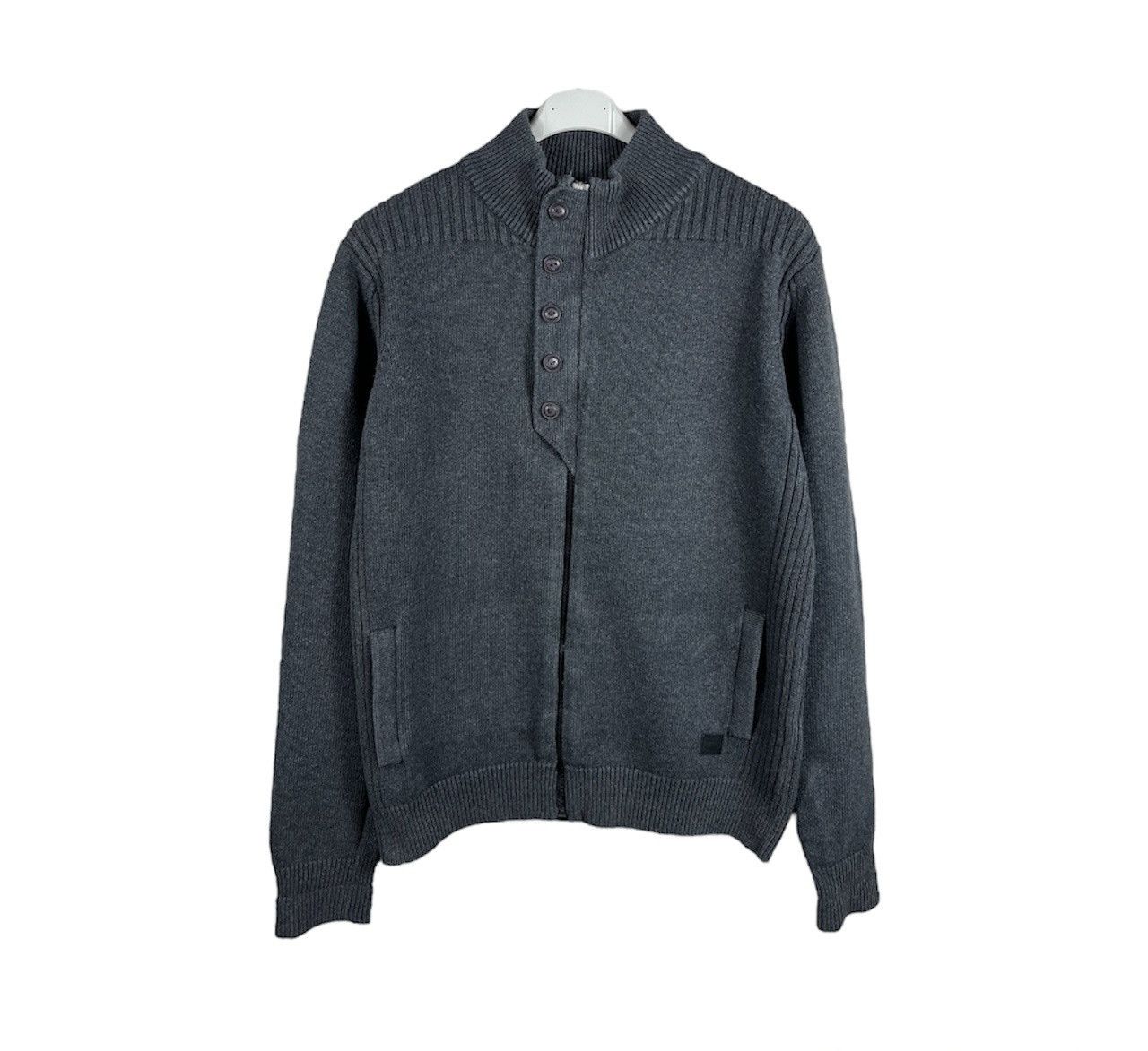 Schott × Vintage Vintage Schott NYC zip knitted sweater button up knit hoodie Size US XL / EU 56 / 4 - 1 Thumbnail