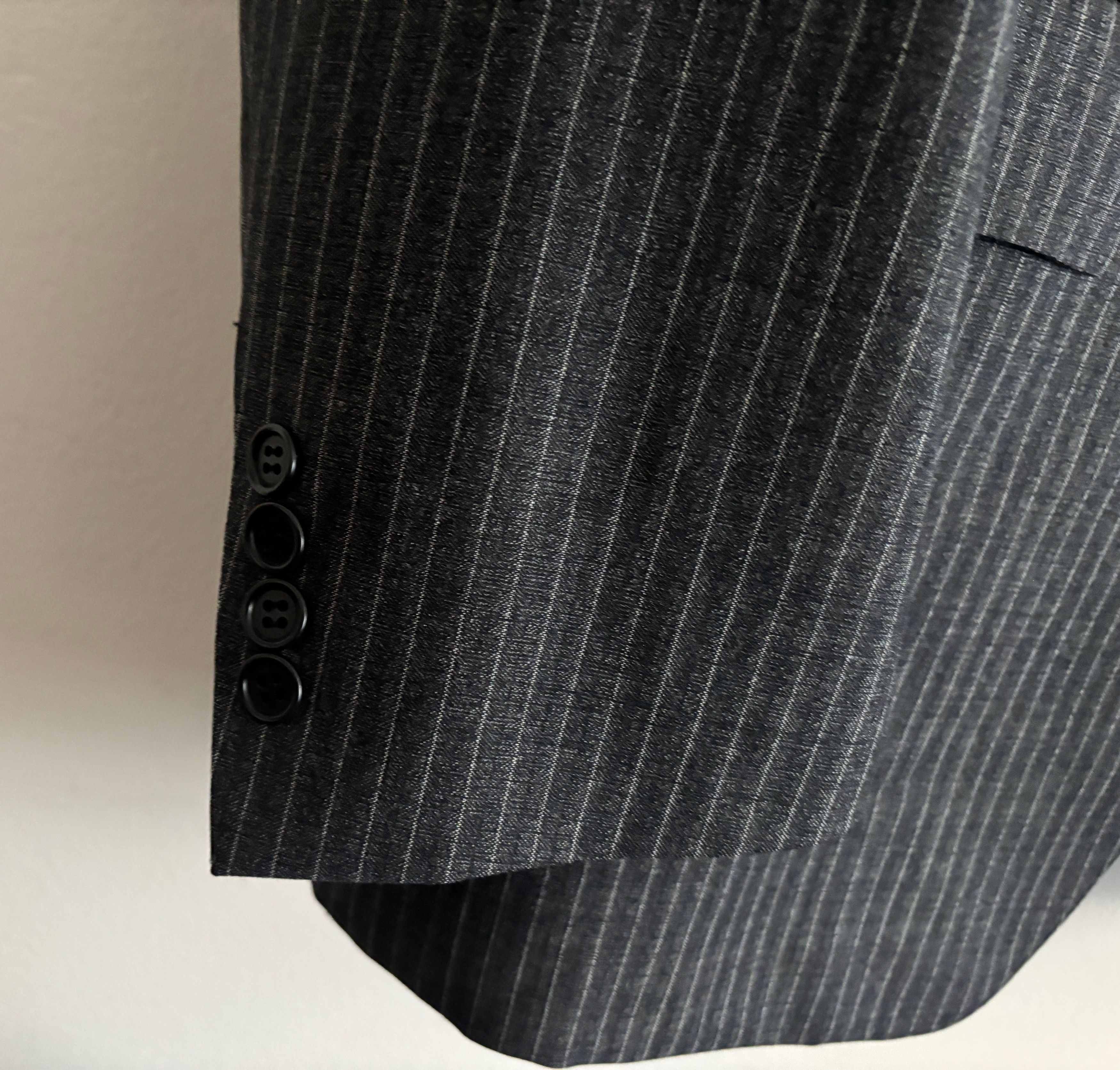 Canali $2100 Charcoal Grey Pinstripe Wool Suit -- 44 Pants 36 Size 44R - 4 Thumbnail