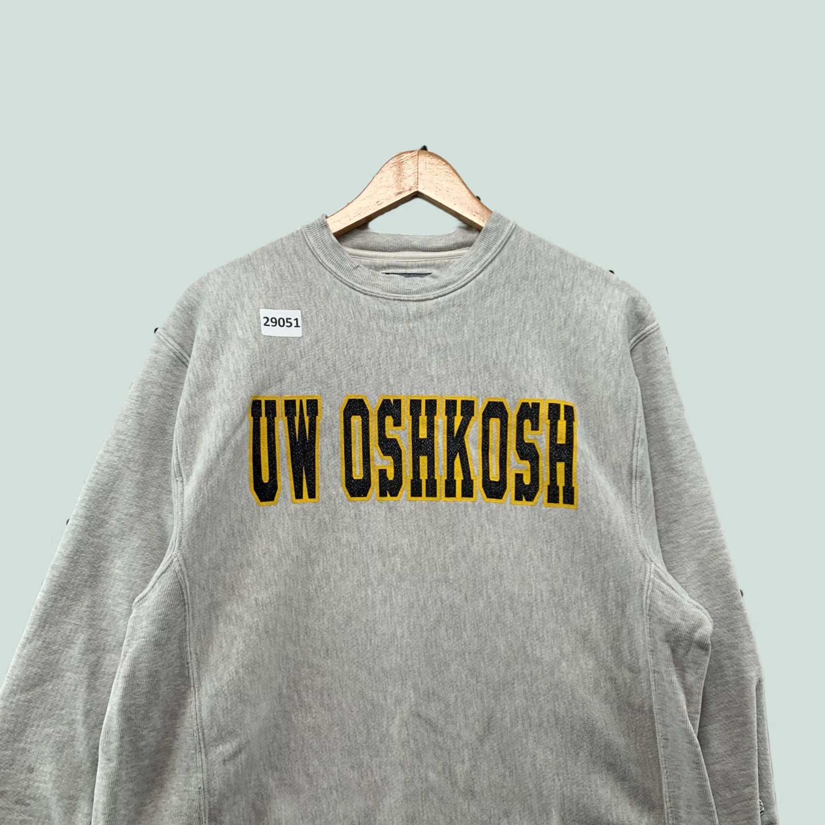 Champion VINTAGE Champion Reverse Weave Sweatshirt University Wisconsin OSHKOSH Gray M Mens Size US M / EU 48-50 / 2 - 1 Thumbnail