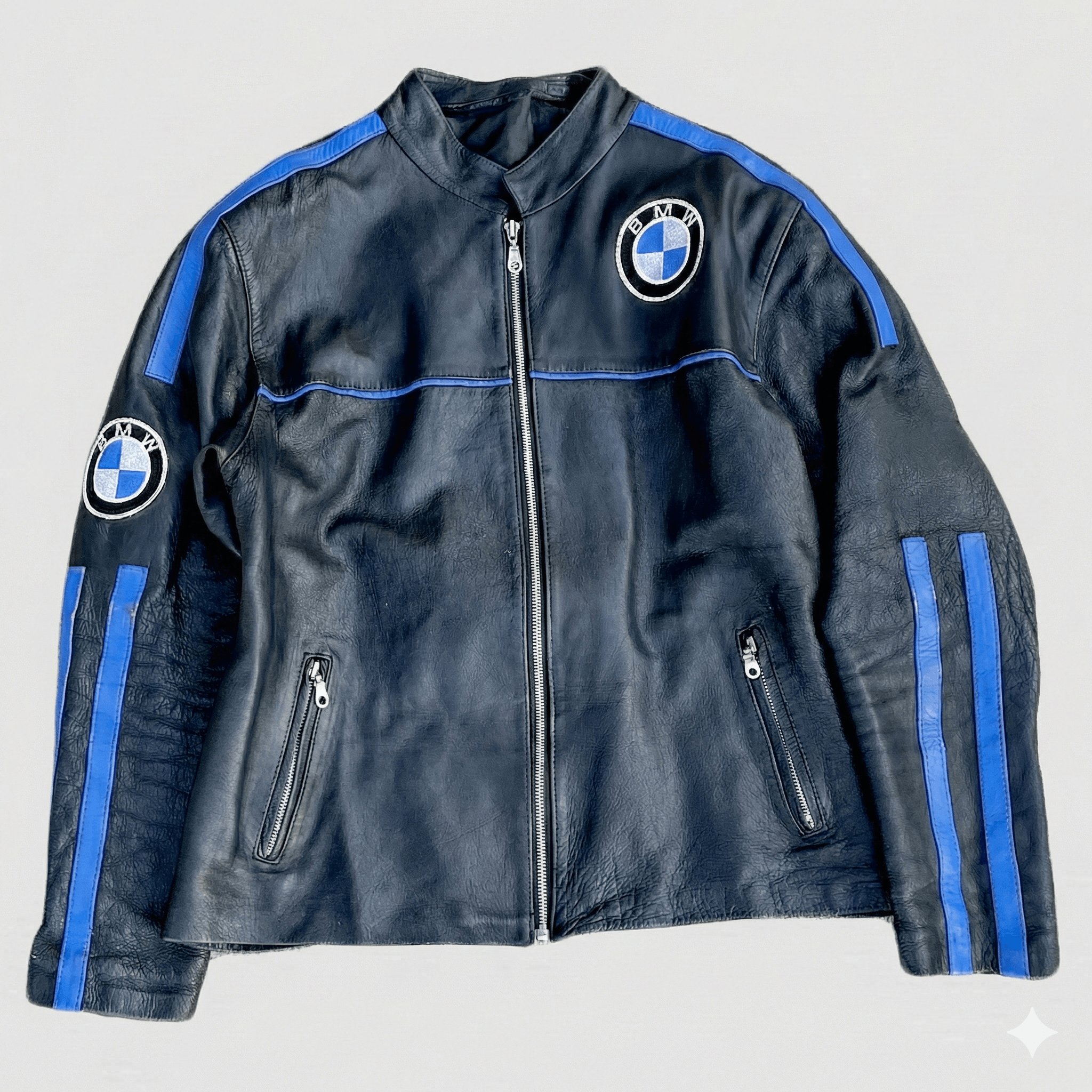 BMW Vintage BMW Leather Racing Jacket Biker Cafe Racer Motorrad Size M / US 6-8 / IT 42-44 - 1 Thumbnail