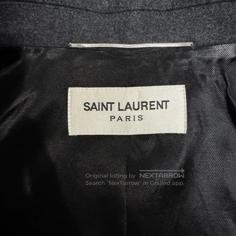 Saint Laurent Paris Saint Laurent Paris Gray Double-breasted Wool Coat Size US S / EU 44-46 / 1 - 3 Thumbnail