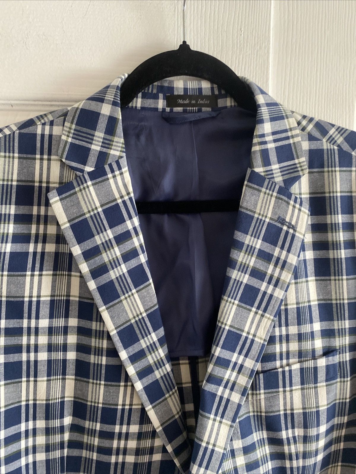 Ralph Lauren Ralph Lauren 43R Blue Plaid Cotton two button blazer Size 44R - 2 Thumbnail
