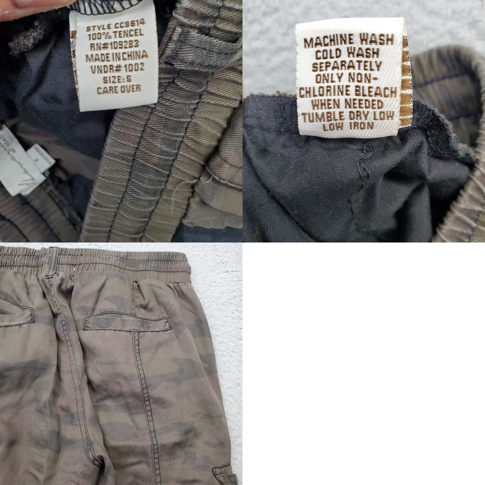 Vintage Havana Vintage Havana Cargo Pants Womens S Camouflage Elastic Waist Drawstring Pockets Wide? No, keep cargo. Size 28" / US 6 / IT 42 - 8 Thumbnail