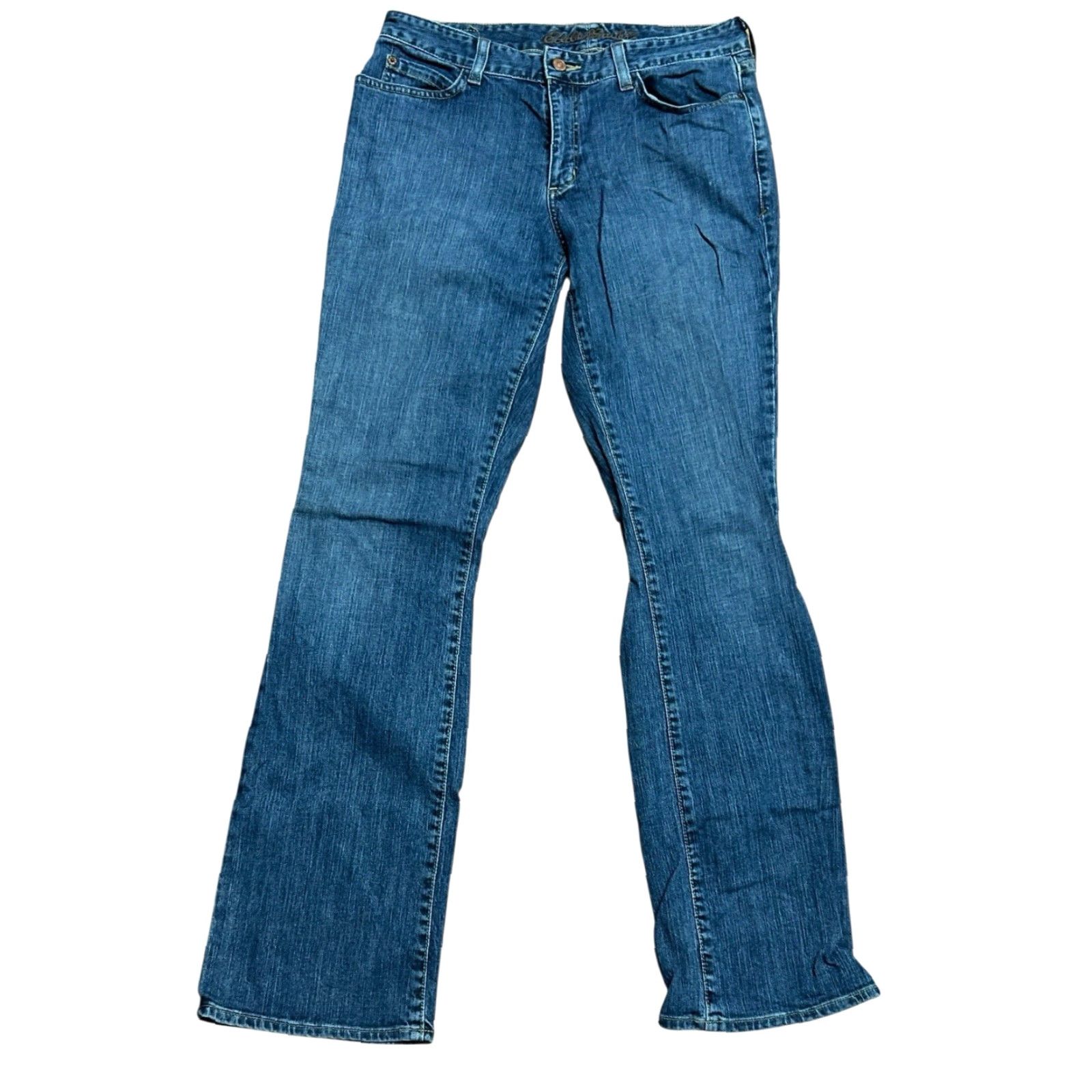 Eddie Bauer VINTAGE Eddie Bauer Jeans Women 8L Blue Pants High Waist Mom Denim Slim Straight 5-Pocket Mens? Women Size 30" / US 8 / IT 44 - 2 Thumbnail