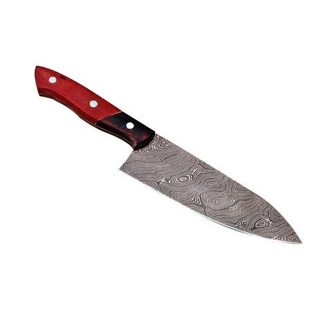 Handmade × Other Damascus Kitchen Knife Twist Pattern Micarta Handle Size ONE SIZE - 1 Thumbnail