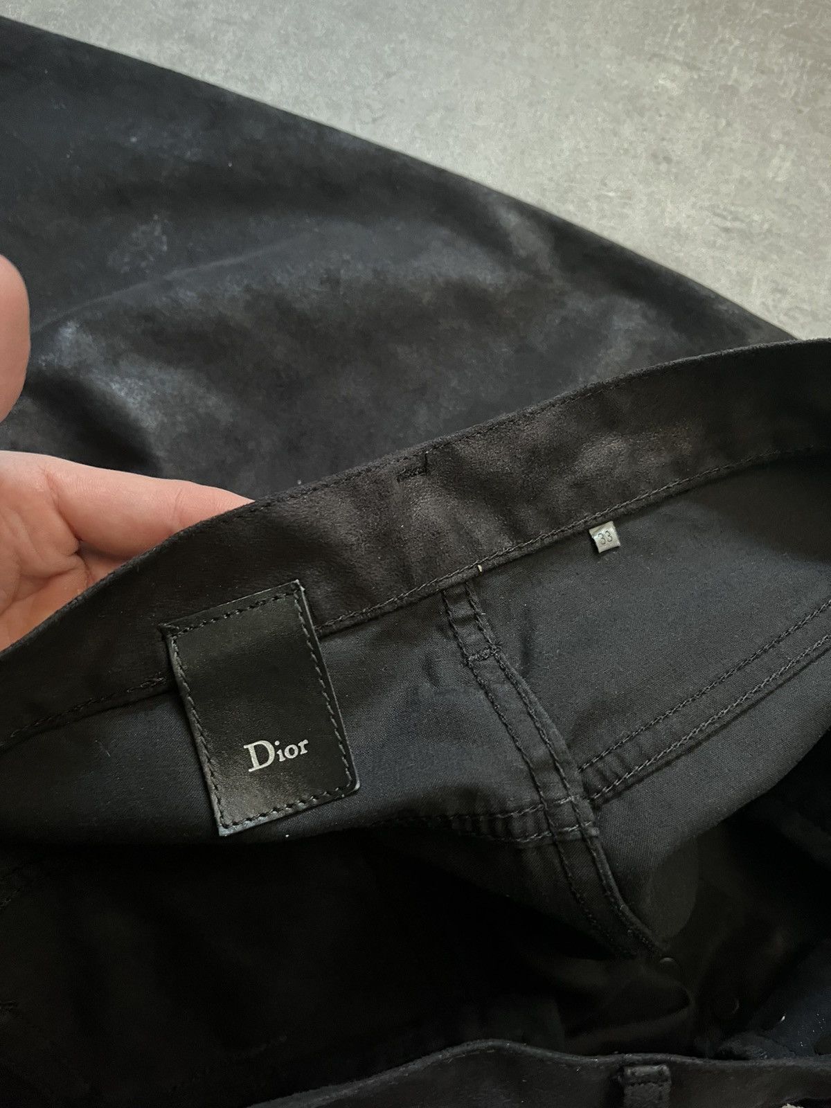 Dior Dior Homme A/W 08 by KVA Glitter pantas black moleskin Size US 33 - 8 Thumbnail