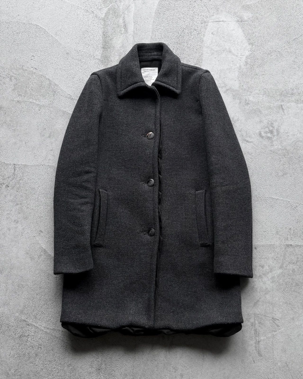 2000s Hussein Chalayan wool jacket Hussein Chalayan 2000's Cut Out