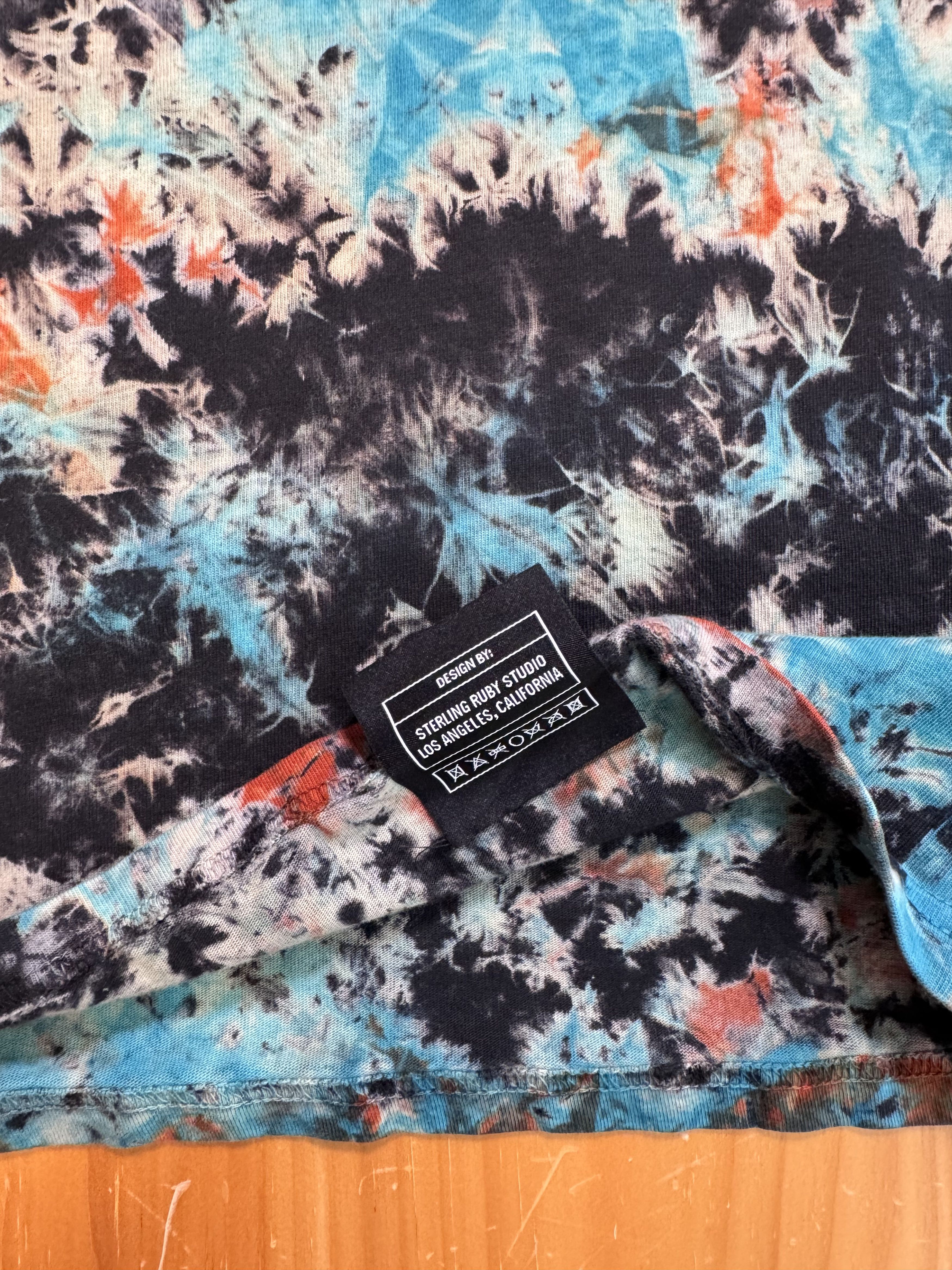 Sterling Ruby SR STUDIO LA CA FLAME TIE-DYE OVERSIZED SHORT SLEEVE SHIRT Size US L / EU 52-54 / 3 - 3 Thumbnail