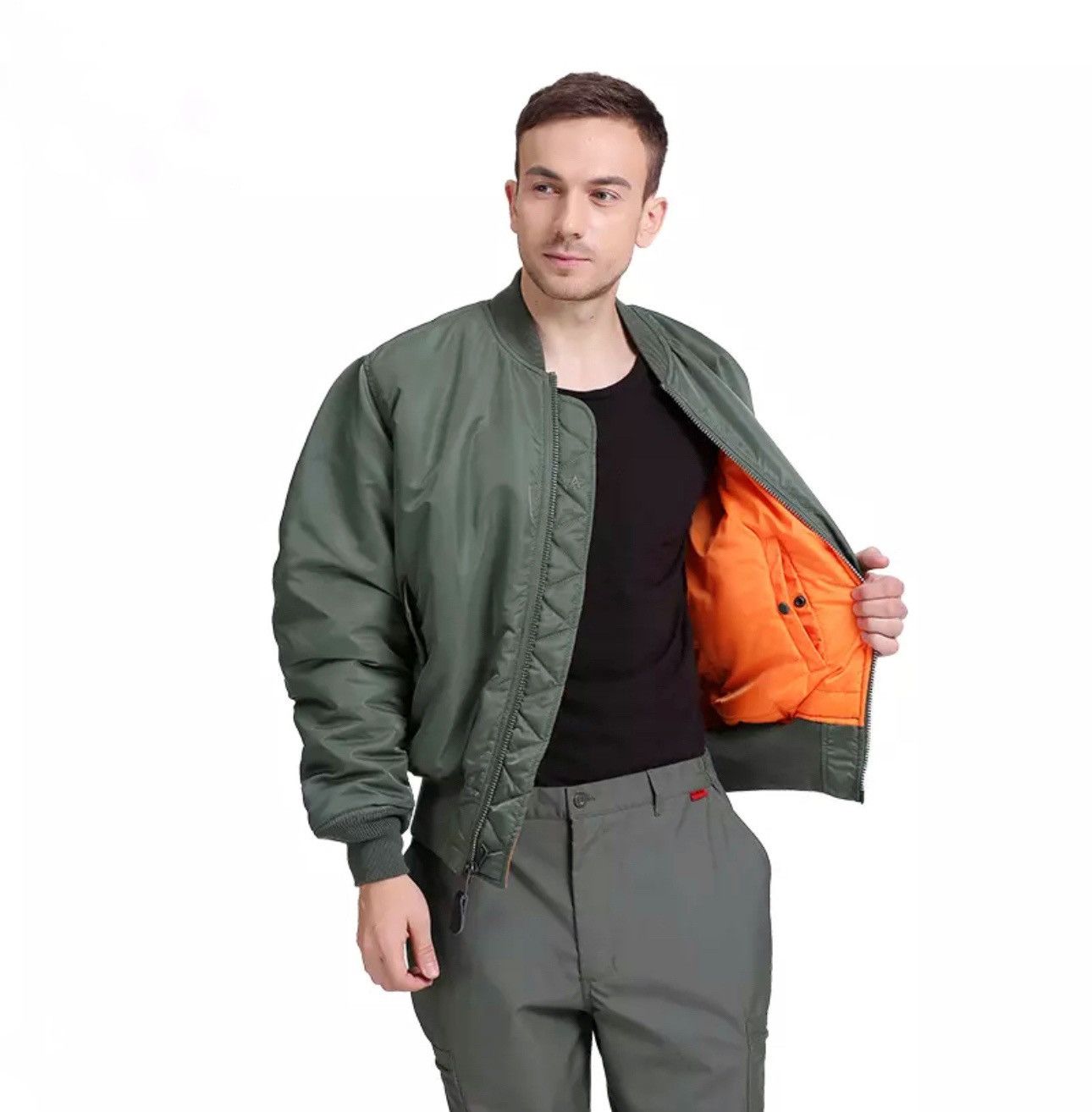 Other US air force type ma-1 reversible bomber jacket Size US M / EU 48-50 / 2 - 1 Thumbnail
