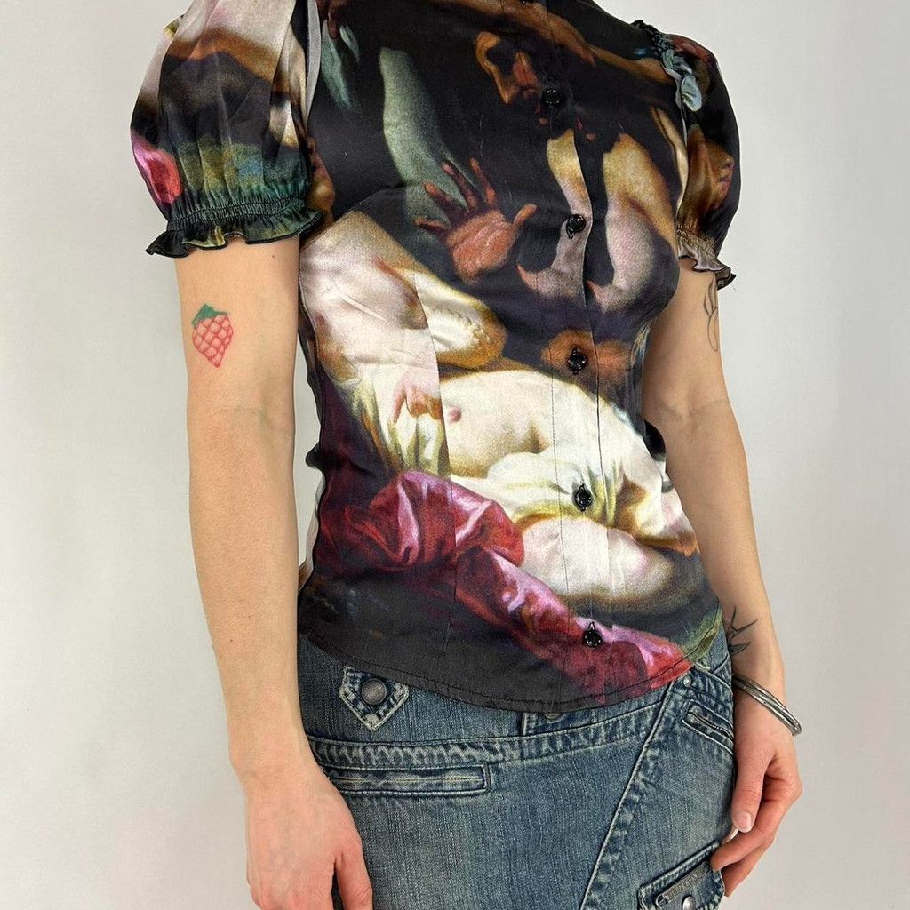 Dolce & Gabbana D&G (F/W) 2003 archival renaissance print short sleeve Size S / US 4 / IT 40 - 3 Thumbnail
