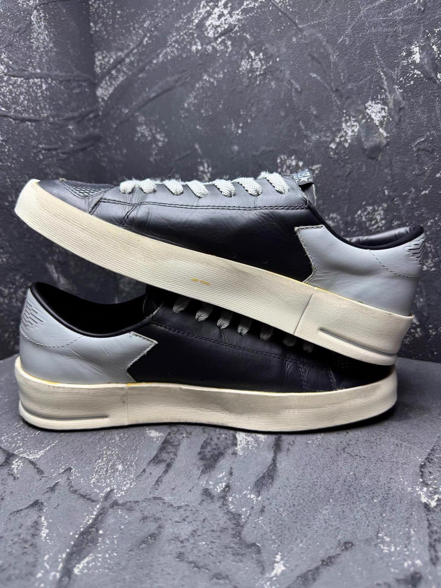 Golden Goose Golden Goose Black & Gray Mesh Distressed Sneakers Q10 Size US 7 / EU 40 - 4 Thumbnail