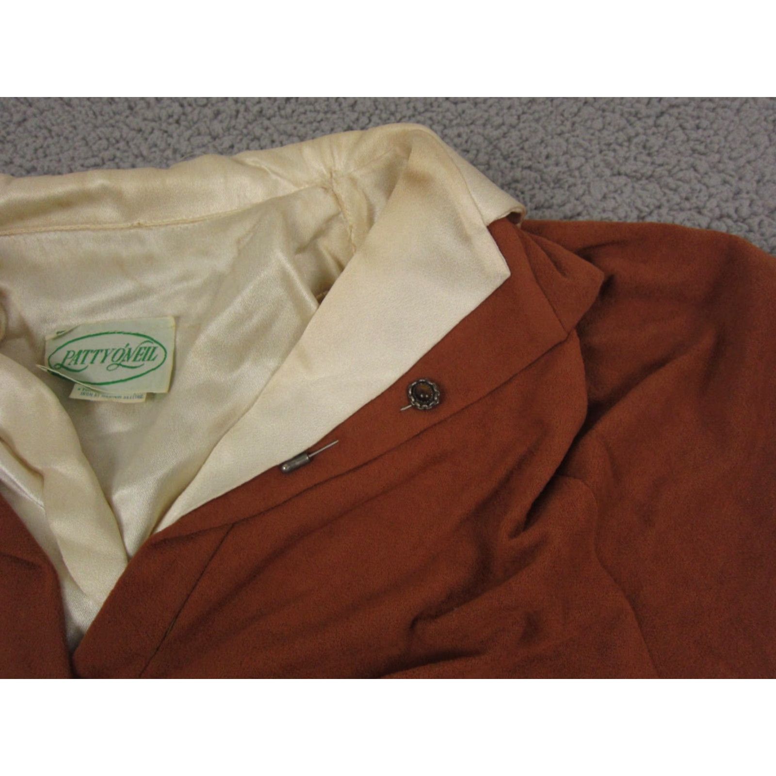 Vintage VINTAGE Patty O’Neil Dress Womens 9/10 Brown MOD Fit & Flare Midi Short Sleeve Collared Button 70s 80s 90s Classic Retro Womens Clothing Size M / US 6-8 / IT 42-44 - 7 Thumbnail