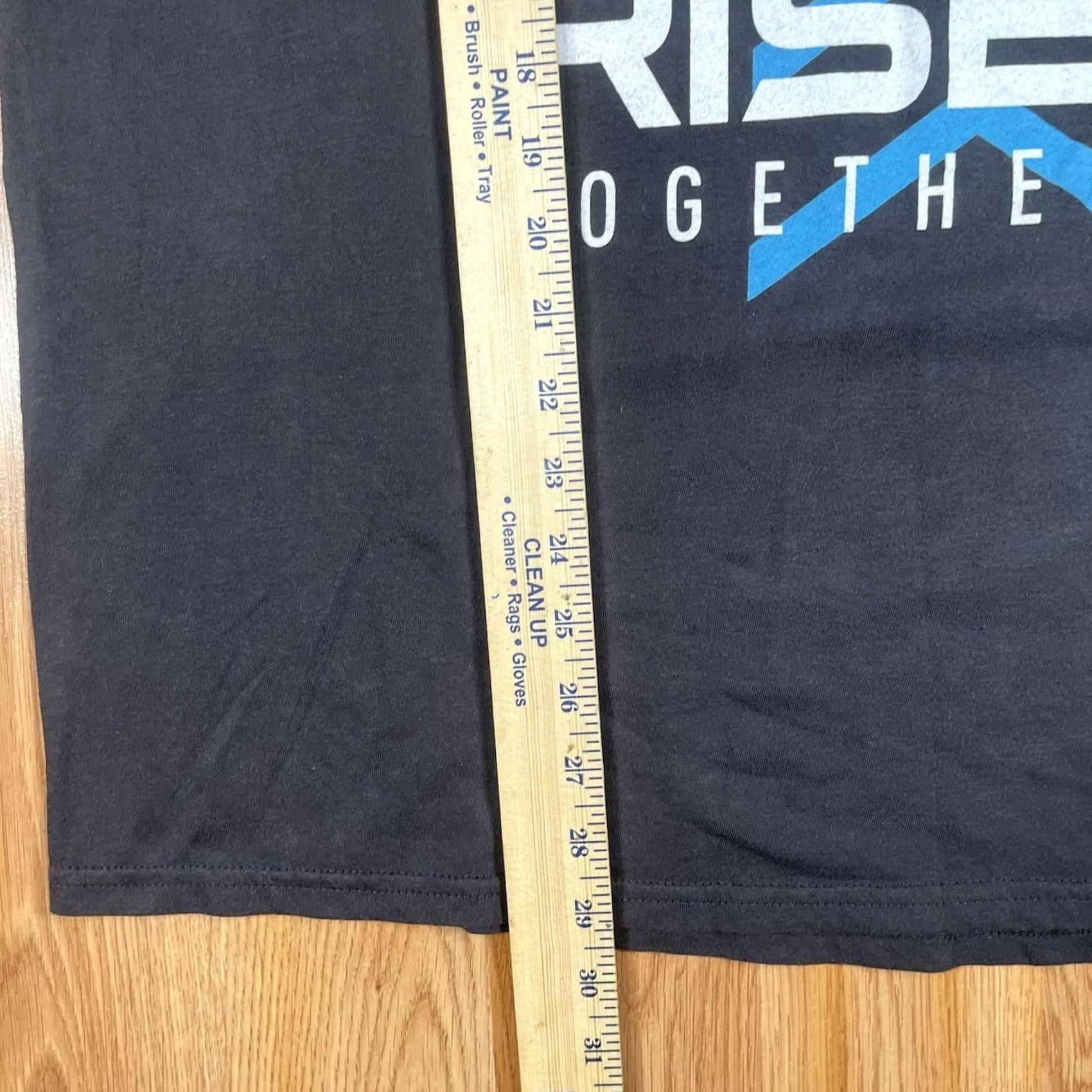 Vintage Dist Rict T-Shirt Mens L Gray Rise Together Short Sleeve Wise Together Classic Cotton Polyester Knit Logo | Regular Fit Mens Shirt Size US L / EU 52-54 / 3 - 4 Thumbnail