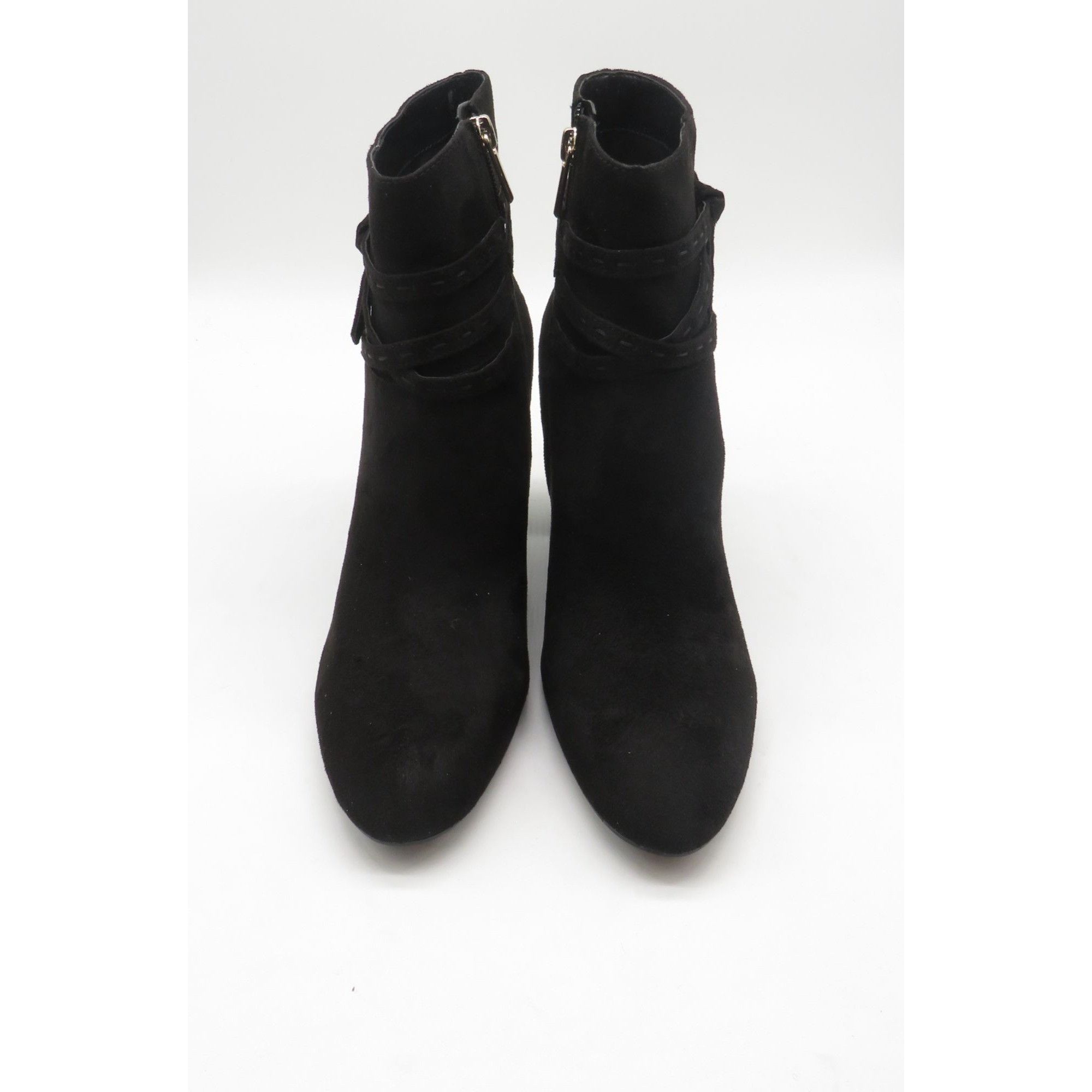 Other Bandolino Ocorn2 Black Suede Ankle Boots With Block Heel Siz Size US 11 / IT 41 - 3 Thumbnail