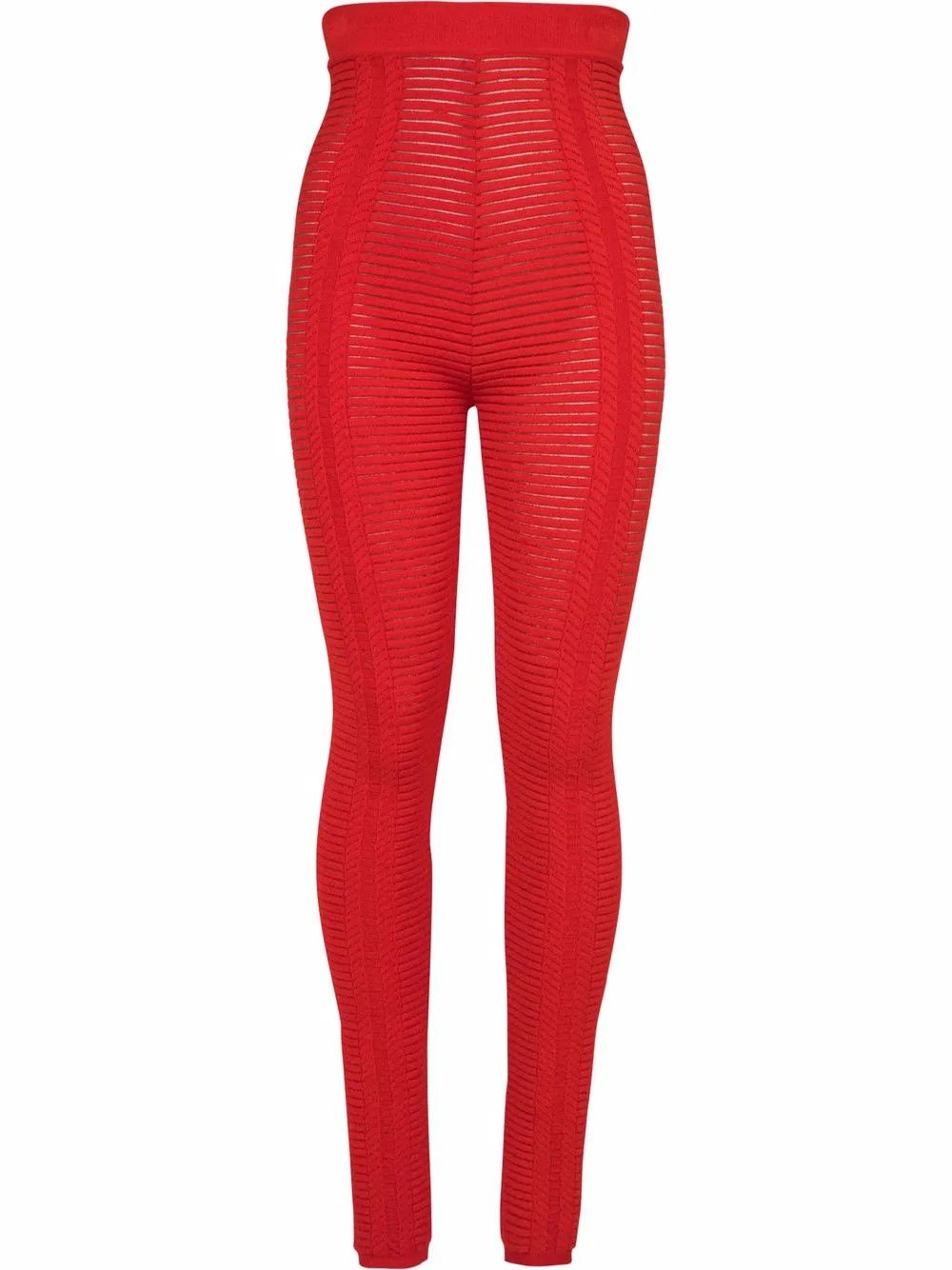 Balmain o1y0625 Legging Pant in Red Size 30" / US 8 / IT 44 - 1 Thumbnail