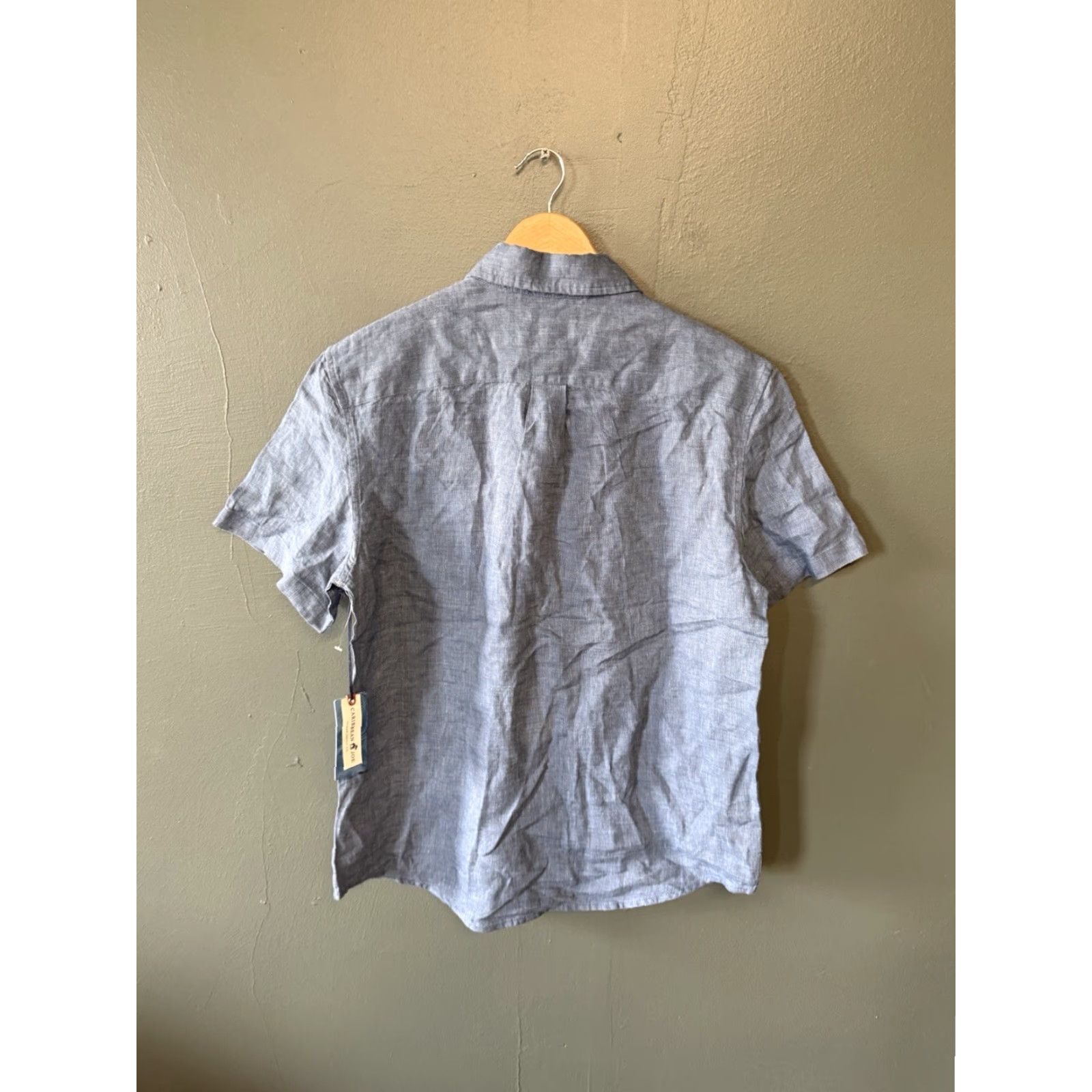 Vintage Caribbean Joe Shirt Mens Blue Short Sleeve Linen Button-Up NWT Size M Size US M / EU 48-50 / 2 - 2 Thumbnail