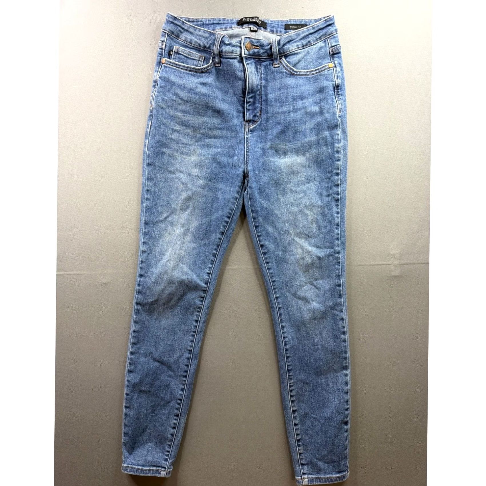Vintage Judy Blue Skinny Jeans Women Blue High Rise Stretch Denim 29x27 Size 29" - 5 Thumbnail
