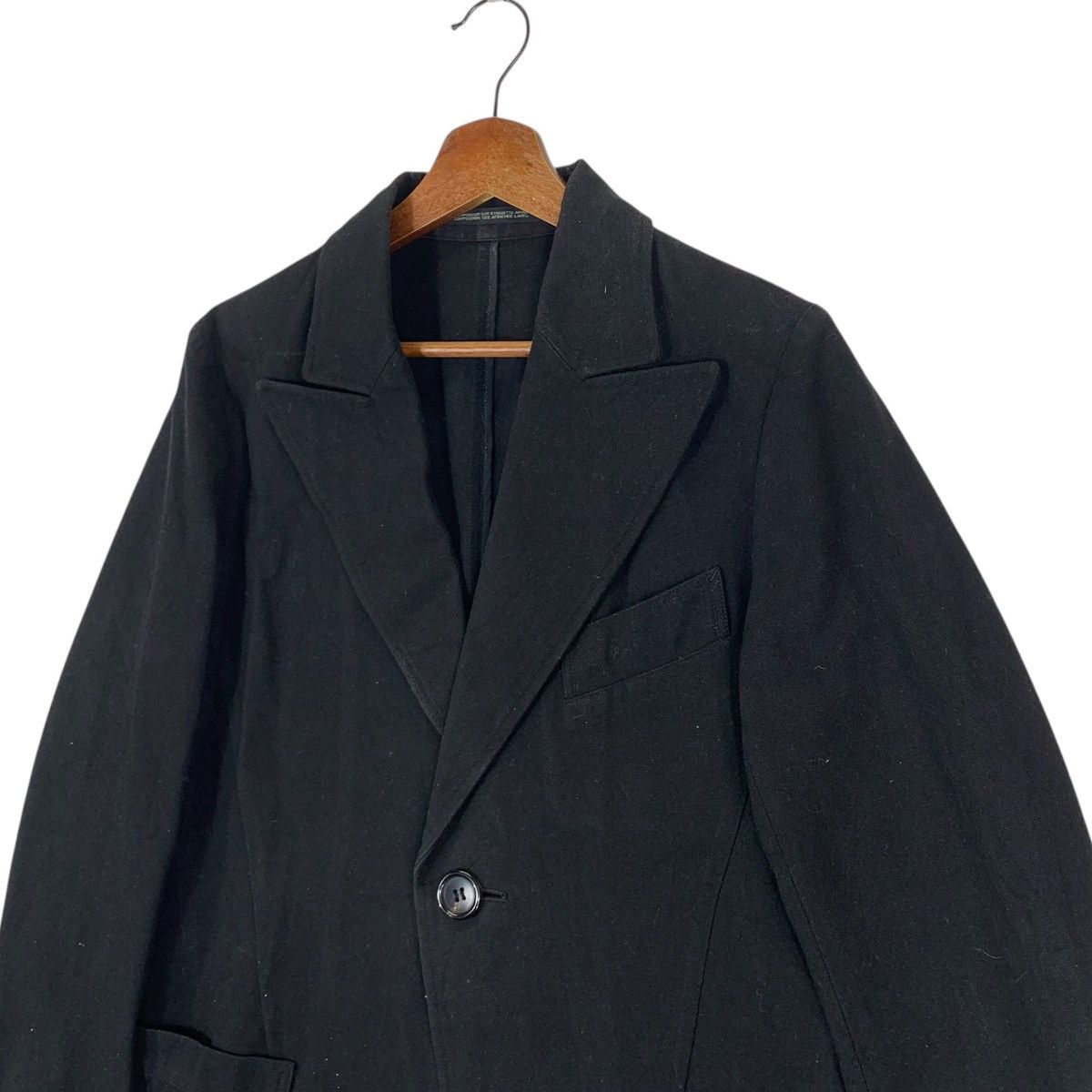 Yohji Yamamoto Vintage Yohji Yamamoto Noir Cotton Blazer Jacket Size US S / EU 44-46 / 1 - 4 Thumbnail