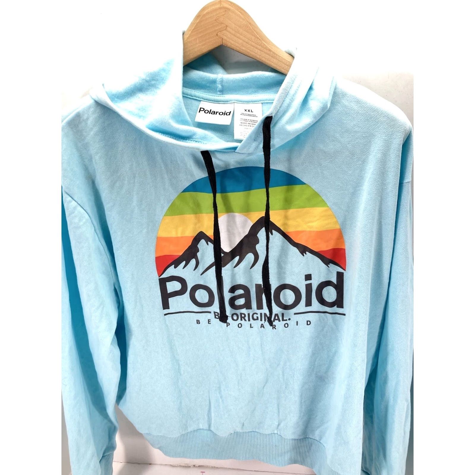 Polaroid Polaroid Sweatshirt Hoodie Women 2XL Teal Blue Pullover Casual Graphic Crop Shirt Size XXL / US 16-18 / IT 52-54 - 2 Thumbnail