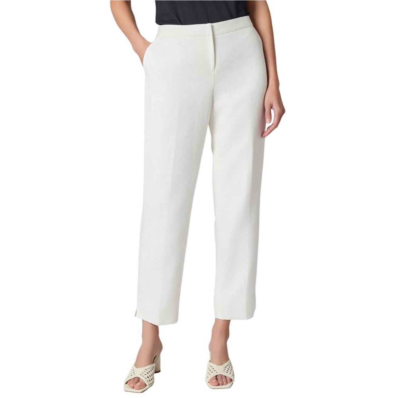 Kasper NWT New Kasper Linen Pants In Lily White Size 2 Petite Size 26" / US 2 / IT 38 - 1 Thumbnail