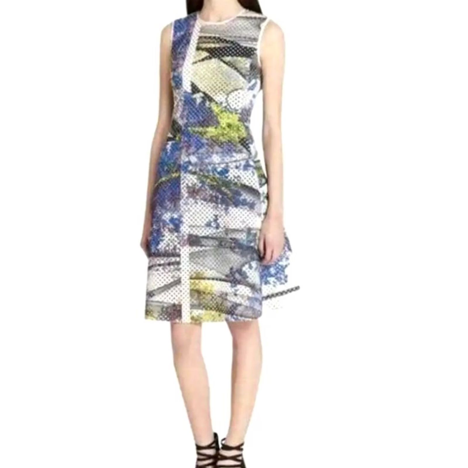 Clover Canyon CLOVER CANYON Women's Space Garden Print Perforated Neoprene Dress XS Size XS / US 0-2 / IT 36-38 - 2 Thumbnail
