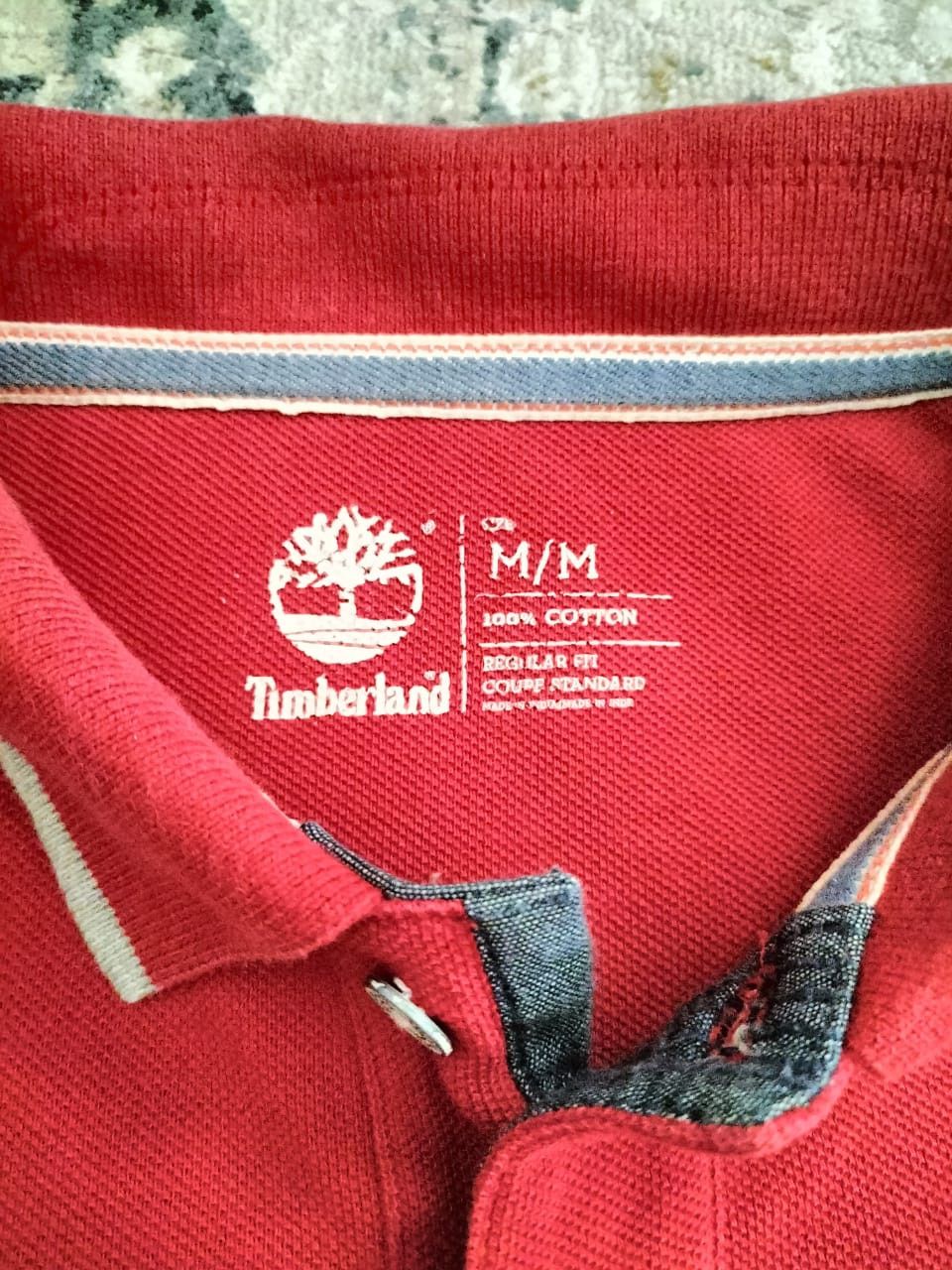 Timberland Timberland NH USA 1973 Red Polo Shirt : M Size US L / EU 52-54 / 3 - 2 Thumbnail