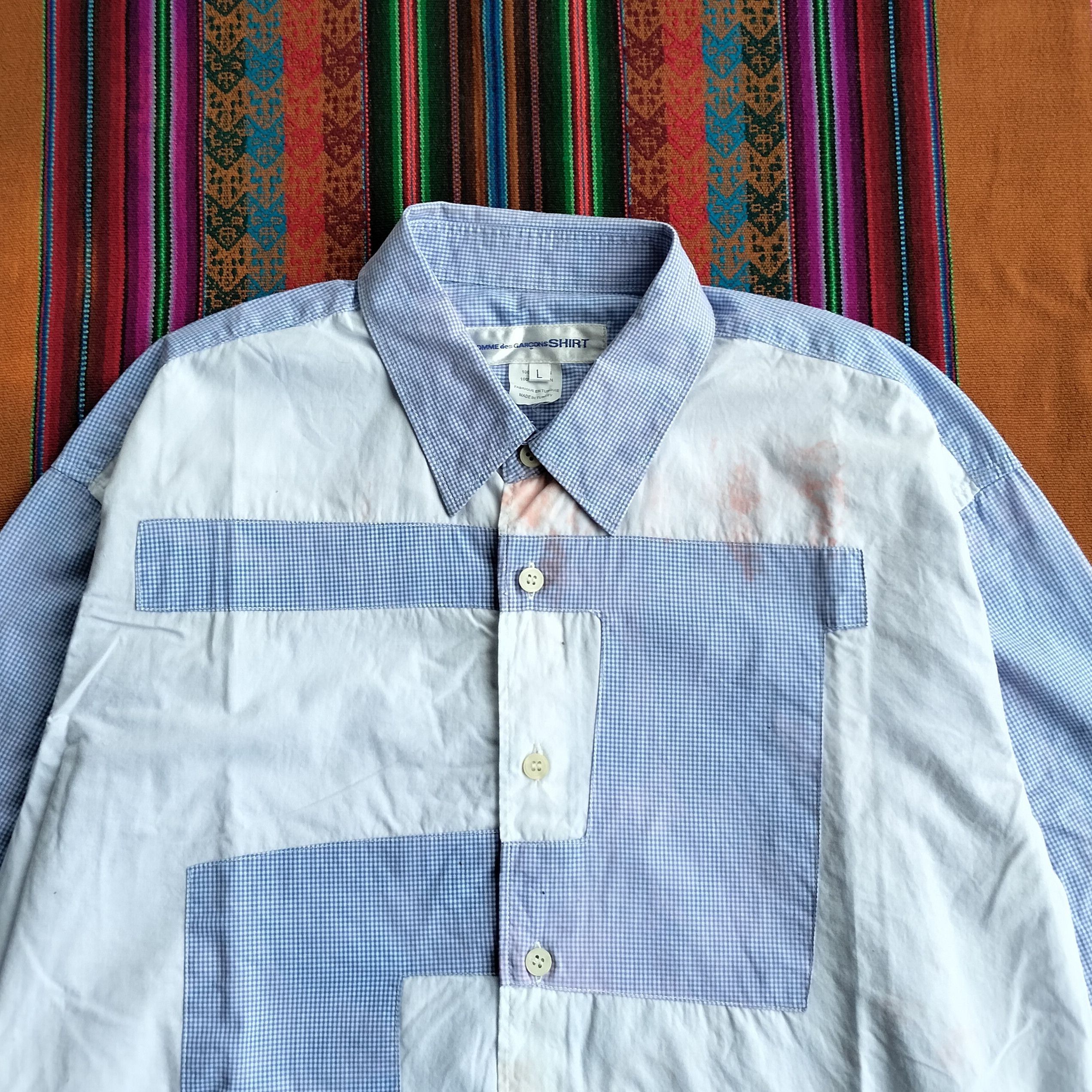 Rei Kawakubo CDG shirt Catton Panelled gingham Ls shirt Size US L / EU 52-54 / 3 - 2 Thumbnail
