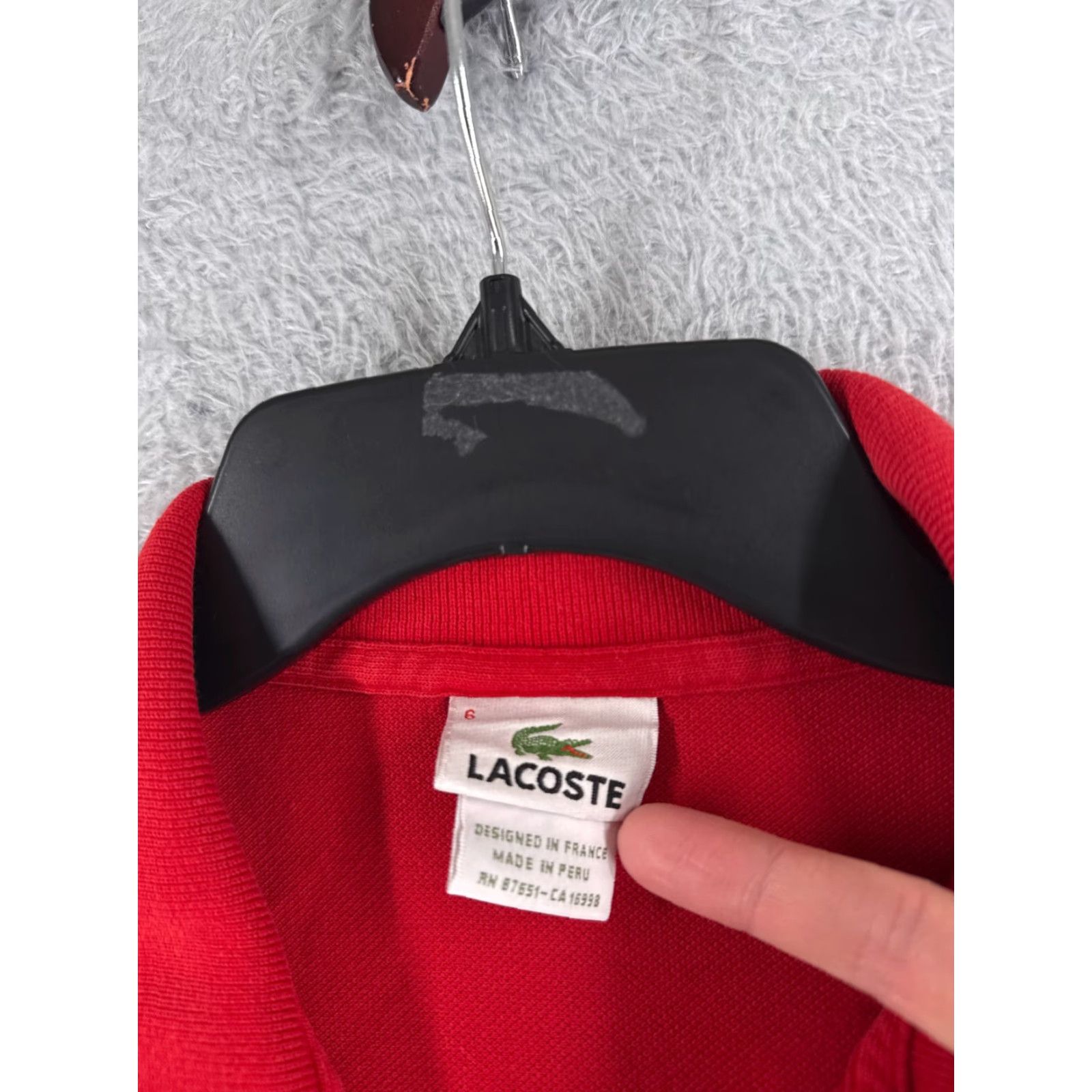 Lacoste Lacoste Sport Polo Shirt Men 6 Red Short Sleeve Slim 100% Cotton Knit Peru Shirt Polo Men Red Slim 6 Cotton Short Sleeve Lacoste Sport Size US S / EU 44-46 / 1 - 7 Thumbnail