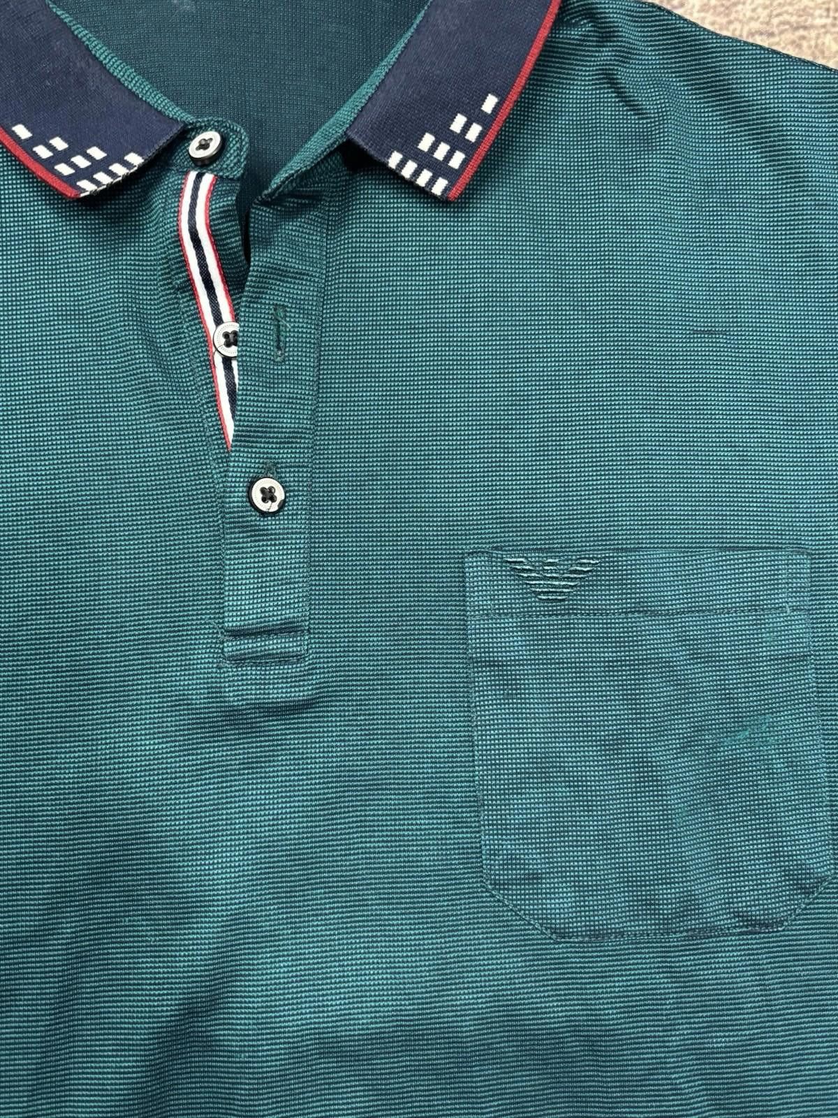 Armani Emporio Armani Polo Shirt Mens Medium Pocket Eagle Green Size US M / EU 48-50 / 2 - 4 Thumbnail