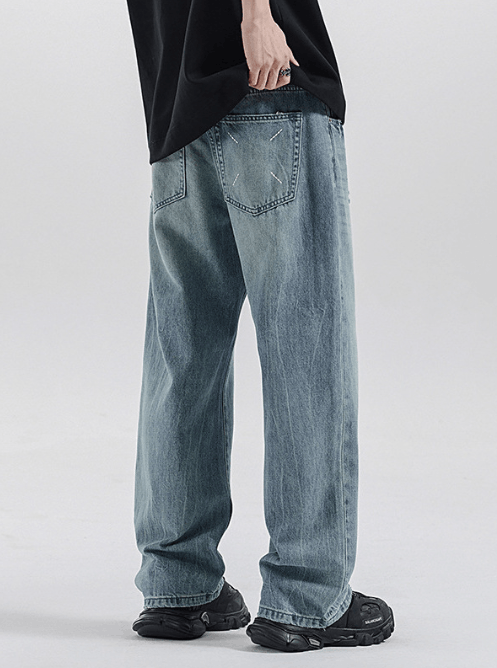 Japanese Brand American high street retro distressed ripped flared jeans Size US 34 / EU 50 - 3 Thumbnail