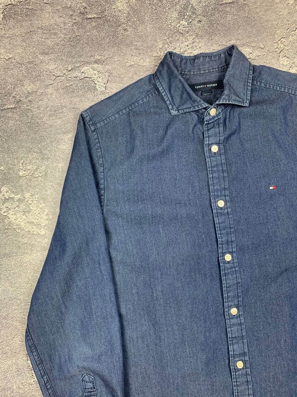 Tommy Hilfiger Tommy Hilfiger Mens Blue Denim Cotton Button Down Shirt Size US S / EU 44-46 / 1 - 2 Thumbnail