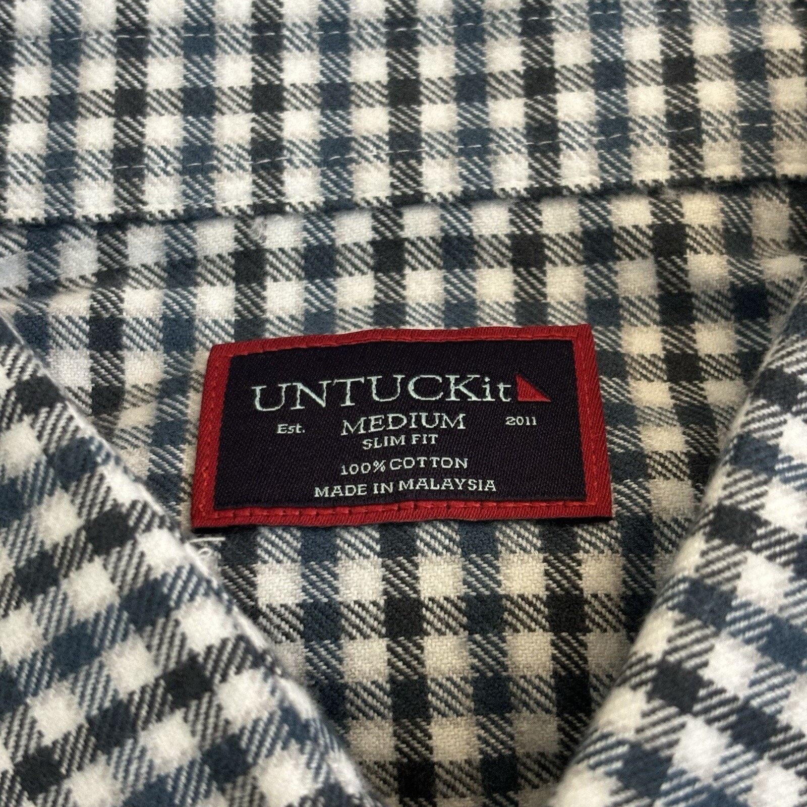 UNTUCKit UNTUCKit Men’s M Slim Fit Gibbston Blue Long Sleeve Shirt Size US M / EU 48-50 / 2 - 4 Thumbnail